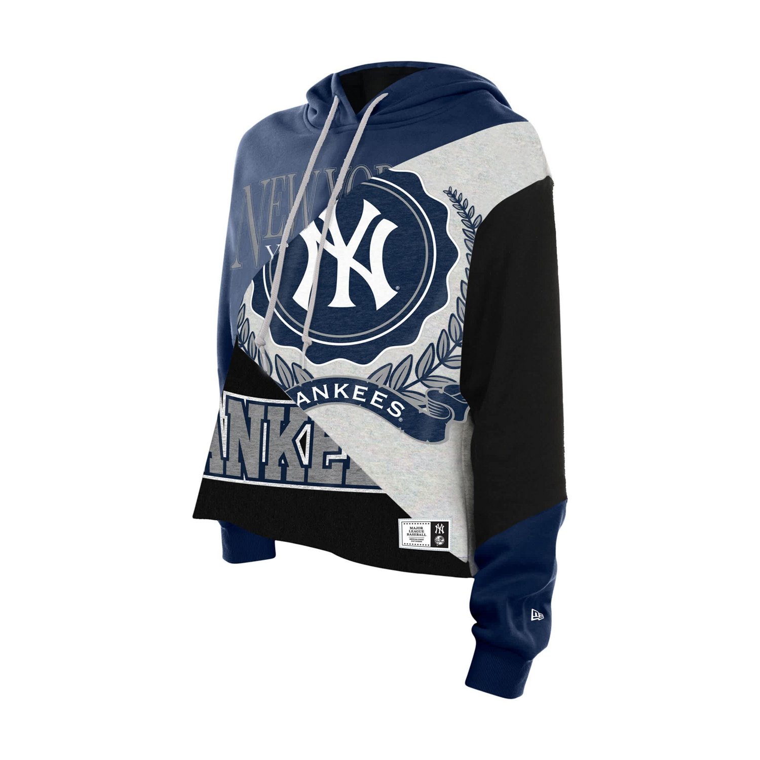 New Era New York Yankees Upcycled Color Block Cropped Boxy Hoodie - view number 2