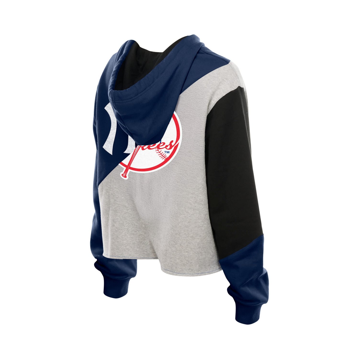 New Era New York Yankees Upcycled Color Block Cropped Boxy Hoodie - view number 3