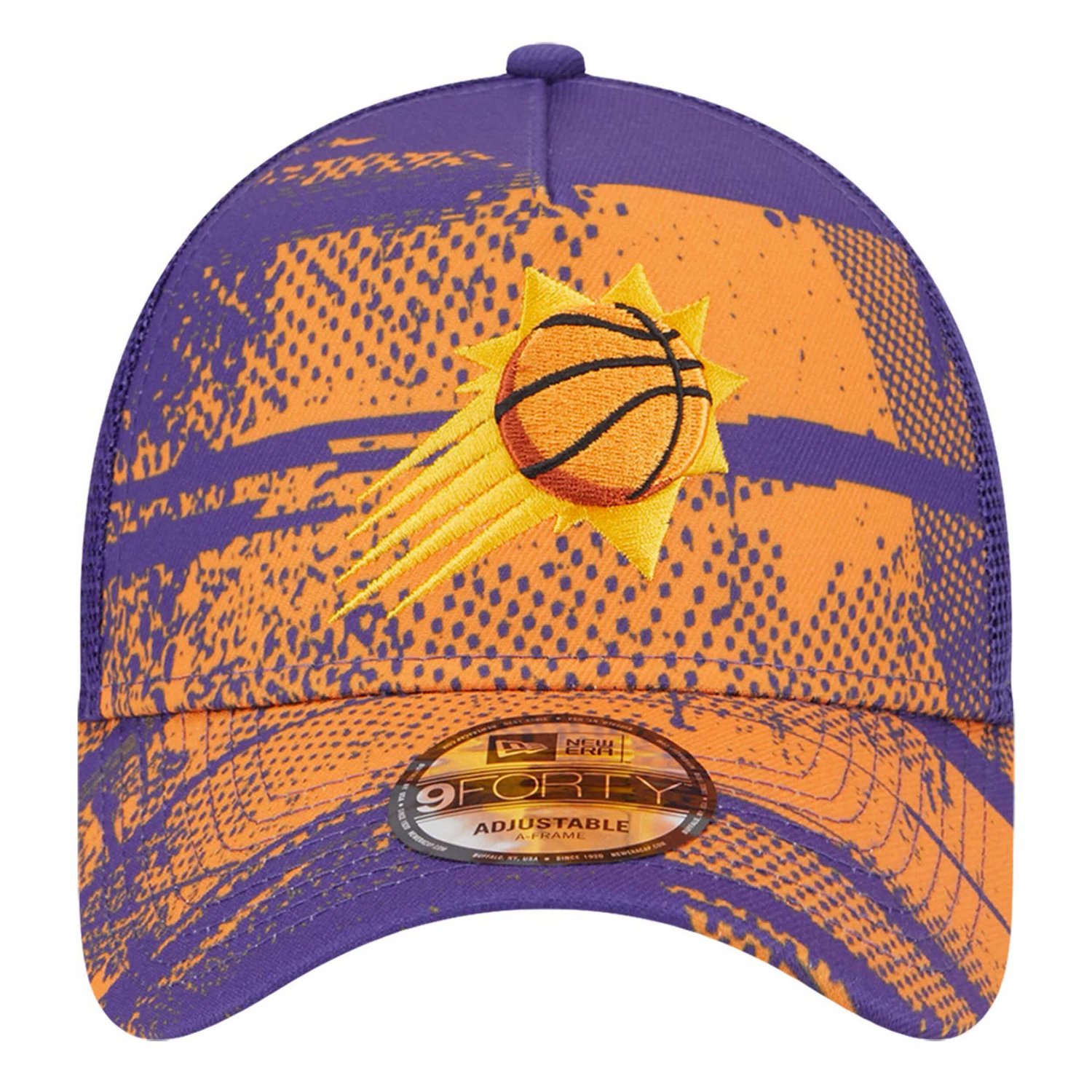 New Era Orange Phoenix Suns Tip Off A-Frame Trucker 9FORTY Adjustable Hat - view number 2