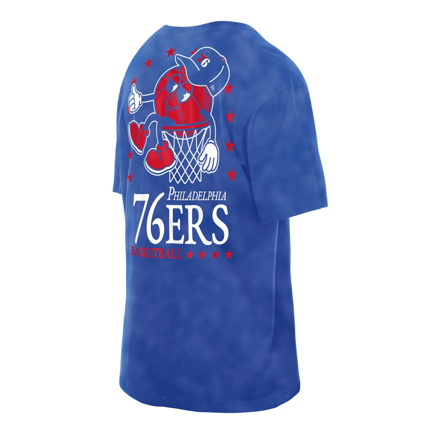 New Era Philadelphia 76ers Old School Sport Enzyme Wash Oversized T-Shirt - view number 3