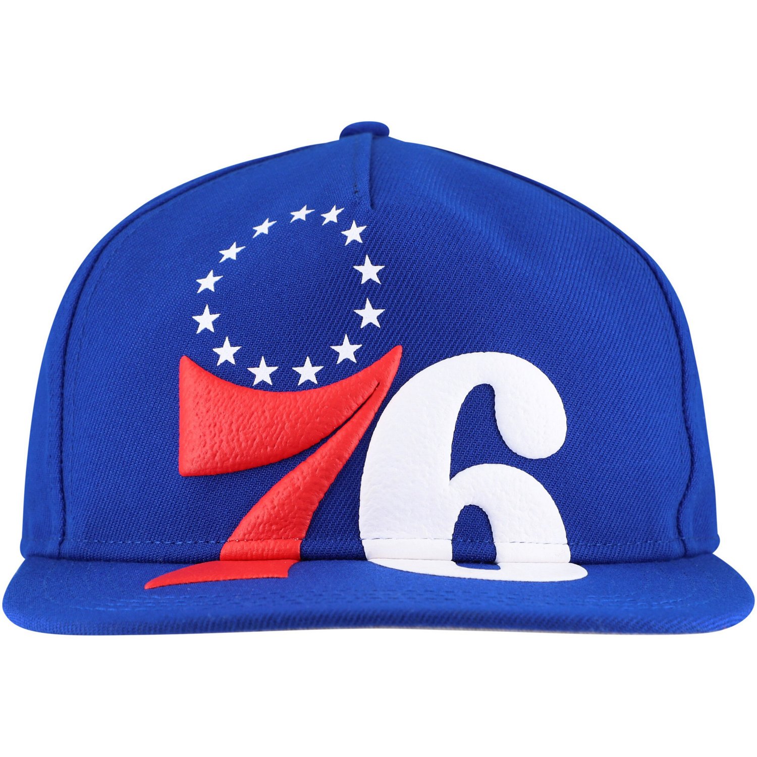 New Era Philadelphia 76ers Oversized Puff Print Logo Golfer Snapback Hat - view number 2