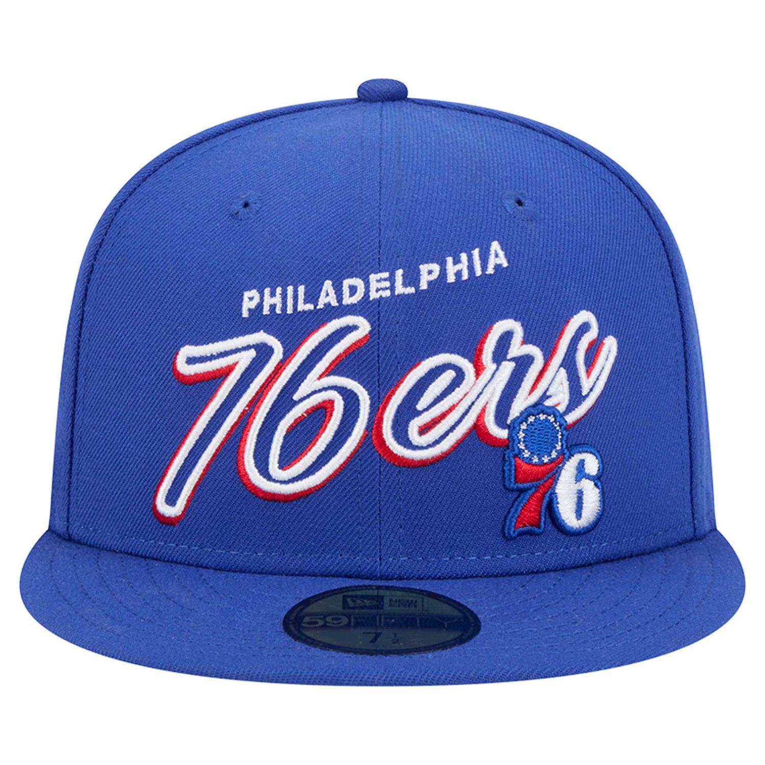 New Era Philadelphia 76ers Sport Night Script Sided 59FIFTY Fitted Hat - view number 2