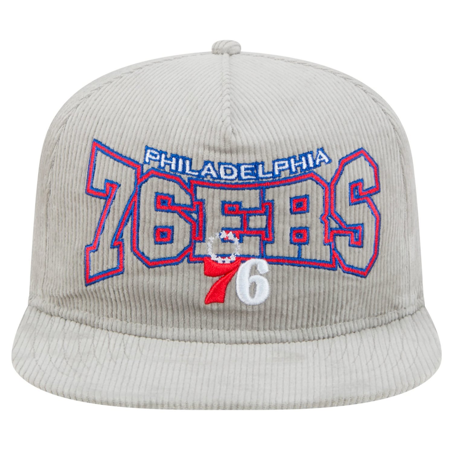 New Era Philadelphia 76ers Throwback Corduroy Golfer Snapback Hat - view number 2