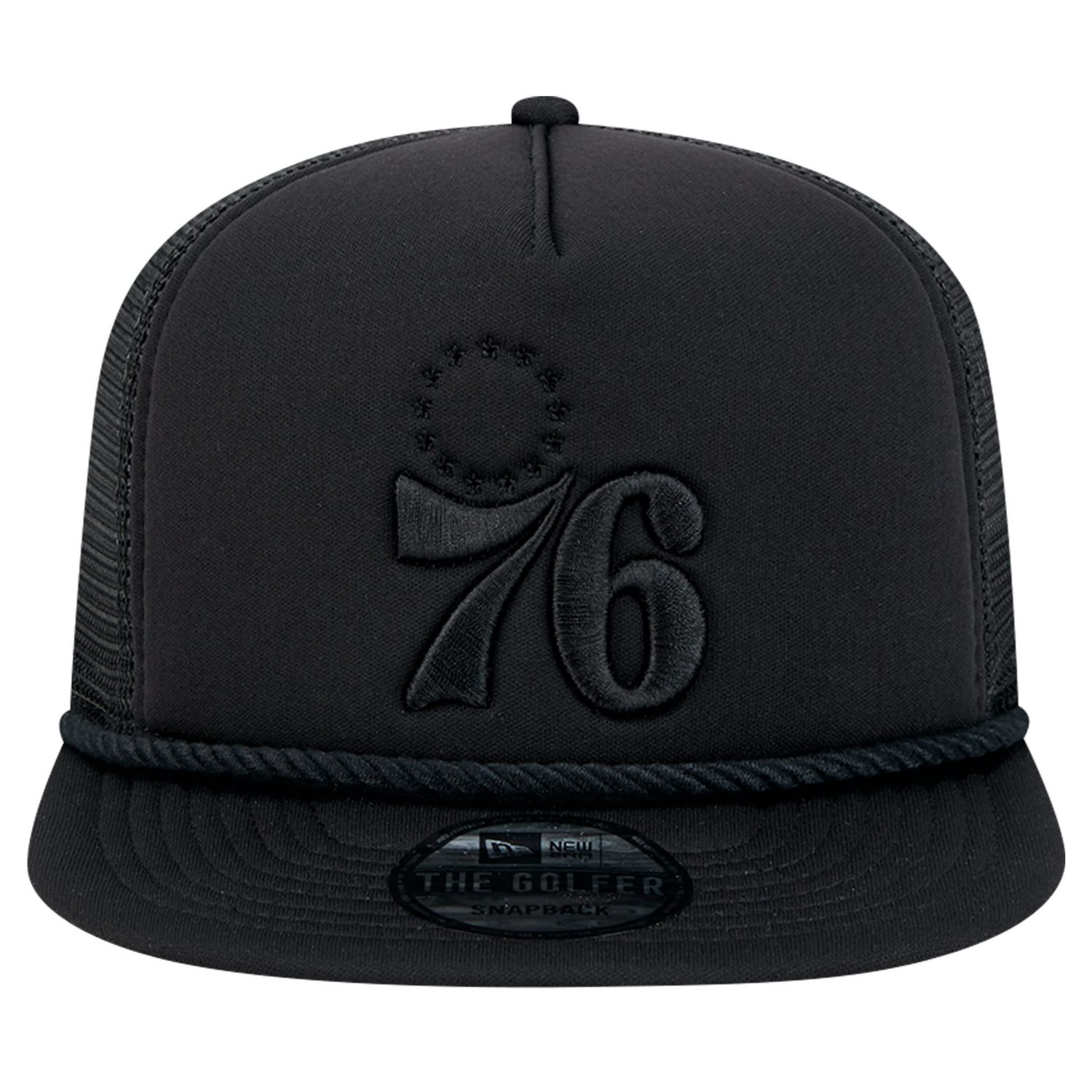 New Era Philadelphia 76ers Tone Foam Meshback Golfer Snapback Hat - view number 2