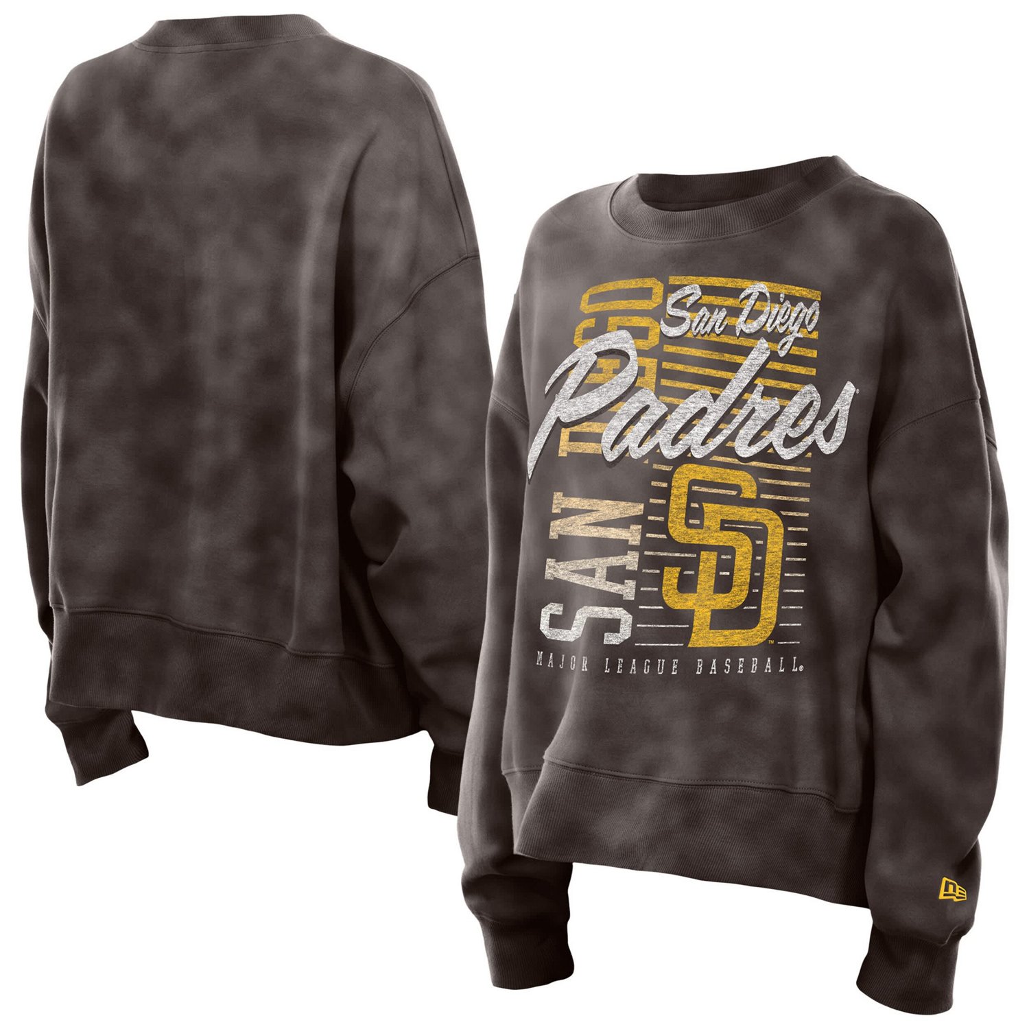 New Era San Diego Padres Boxy Mineral Wash Dolmen Sleeve Cropped Sweatshirt