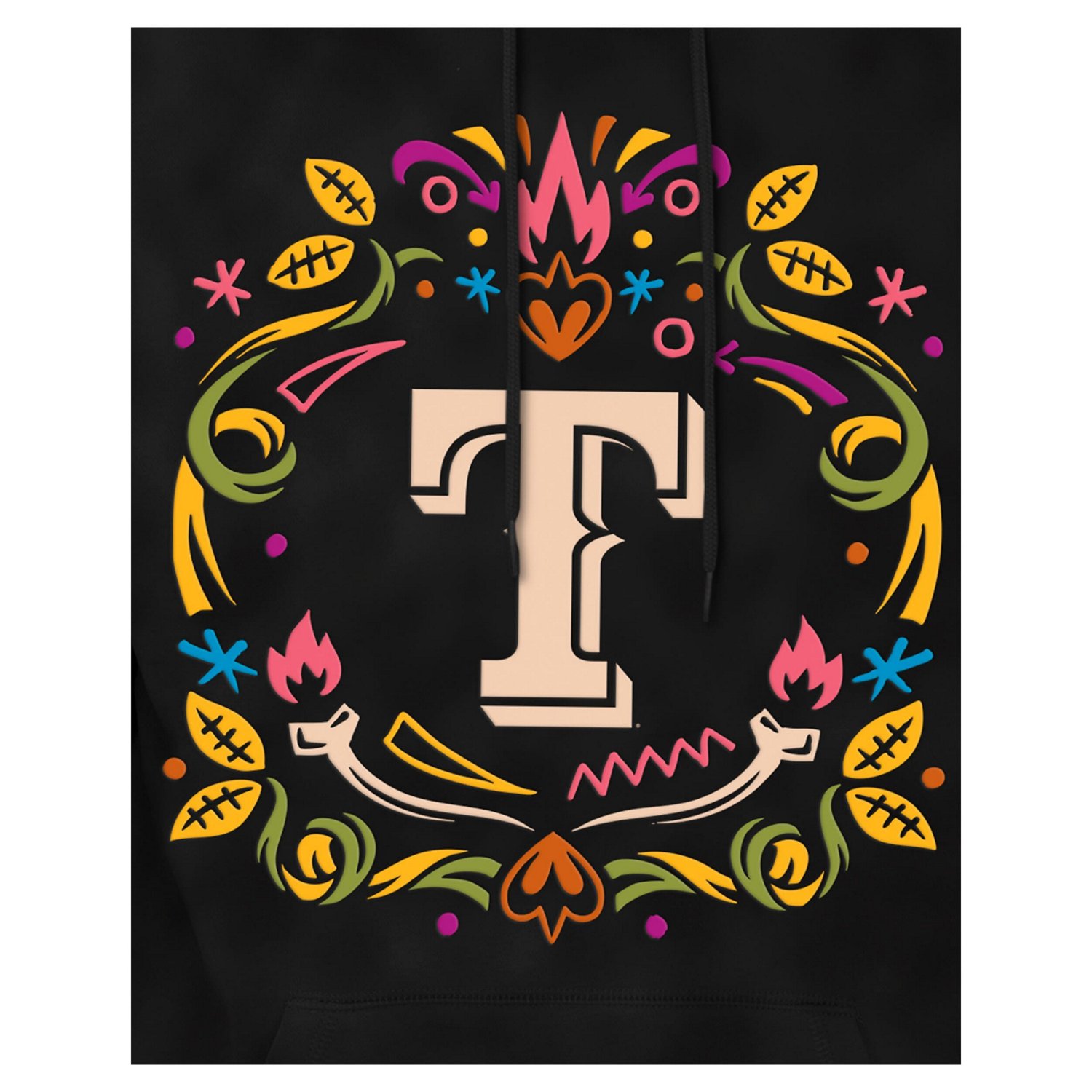 New Era Texas Rangers Da de los Muertos Brushed Fleece Hoodie - view number 4