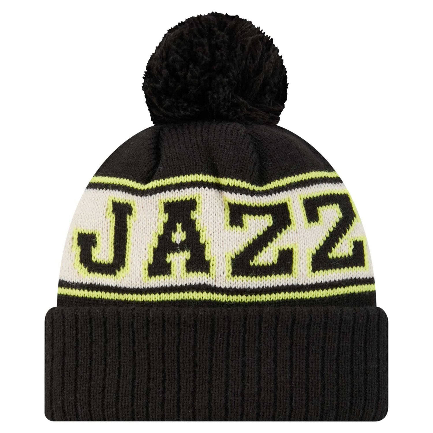 New Era Utah Jazz Throwback Retro Cuffed Knit Hat with Pom                                                                       - view number 2