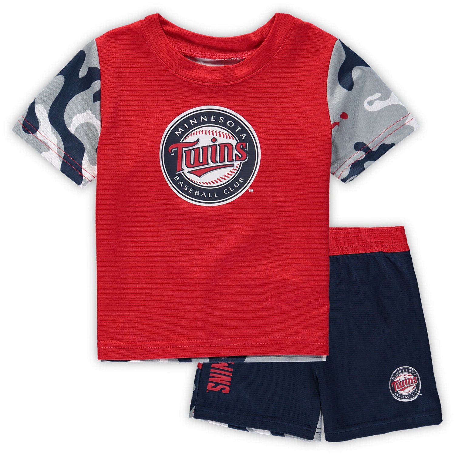 Newborn  /Navy Minnesota Twins Pinch Hitter T-Shirt  Shorts Set                                                                  - view number 3