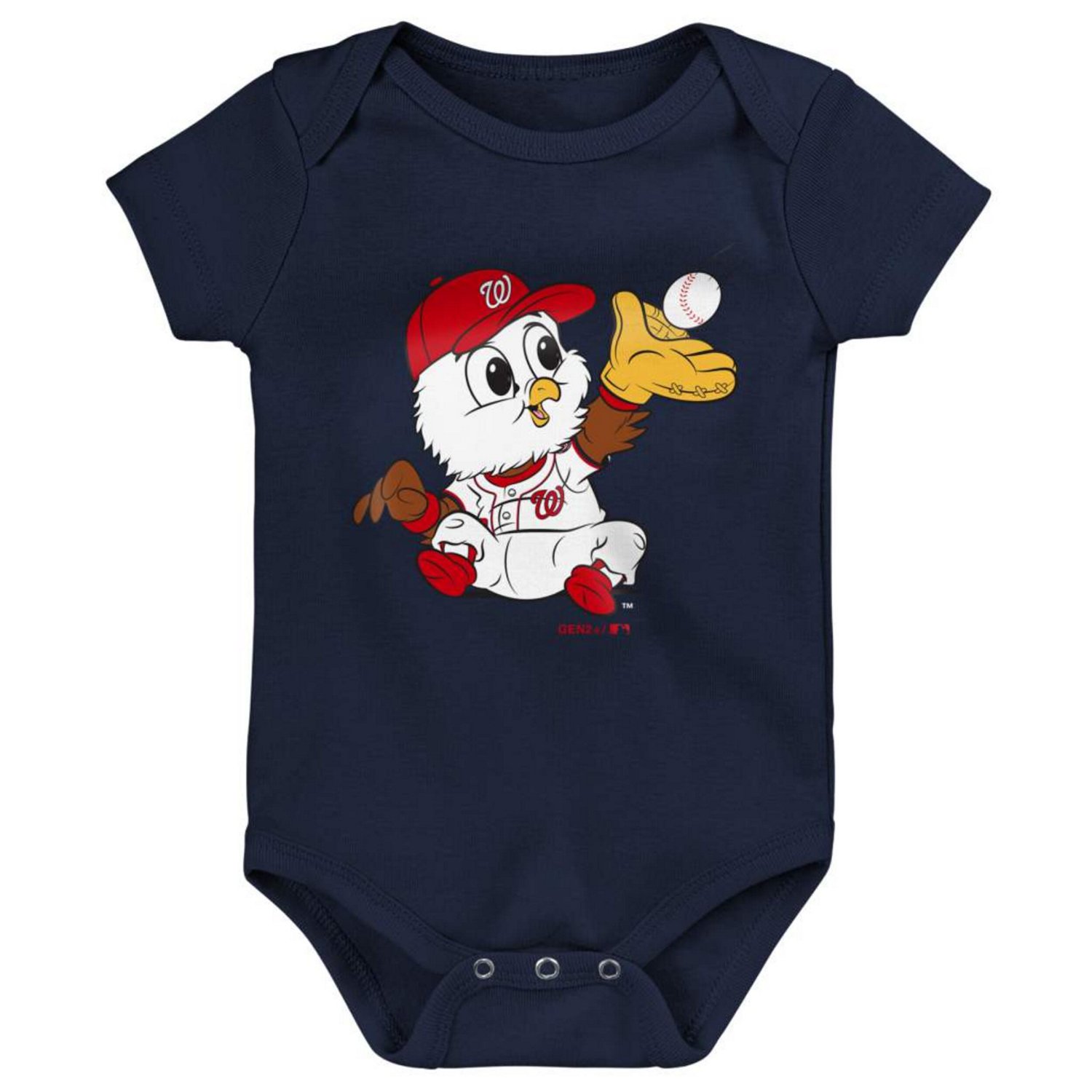 Newborn  /Navy/Gray Washington Nationals Born To Win 3-Pack Bodysuit Set                                                         - view number 3
