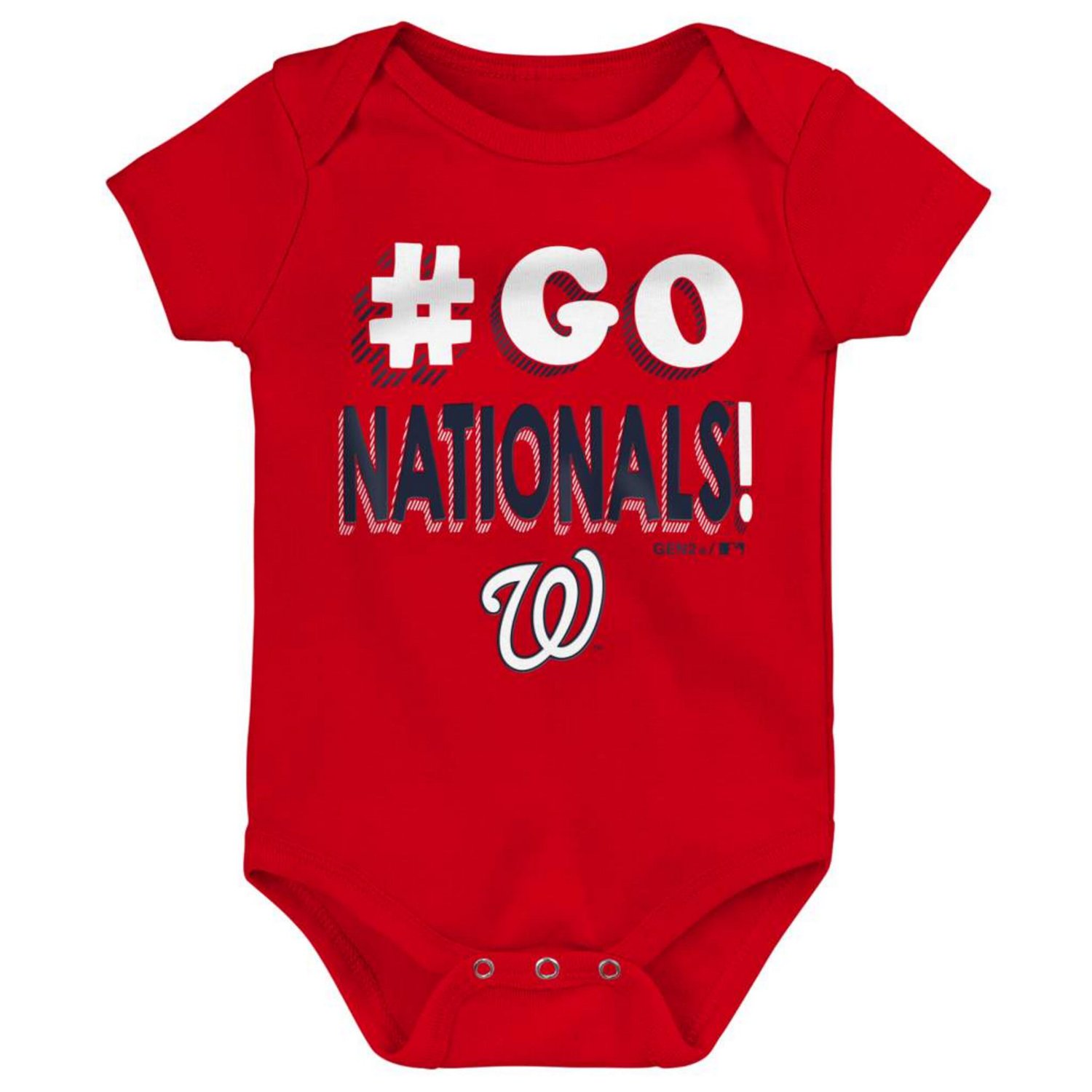 Newborn  /Navy/Gray Washington Nationals Born To Win 3-Pack Bodysuit Set                                                         - view number 2