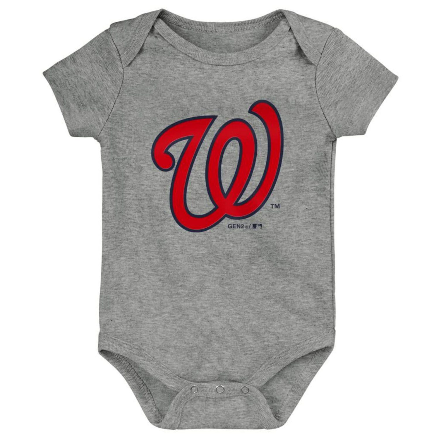 Newborn  /Navy/Gray Washington Nationals Born To Win 3-Pack Bodysuit Set                                                         - view number 4