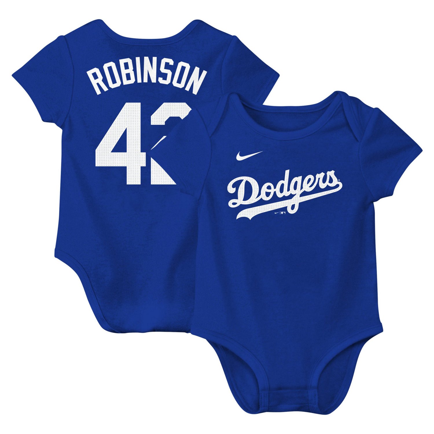 Newborn  Infant Nike Jackie Robinson Los Angeles Dodgers Fuse Name  Number Bodysuit - view number 1