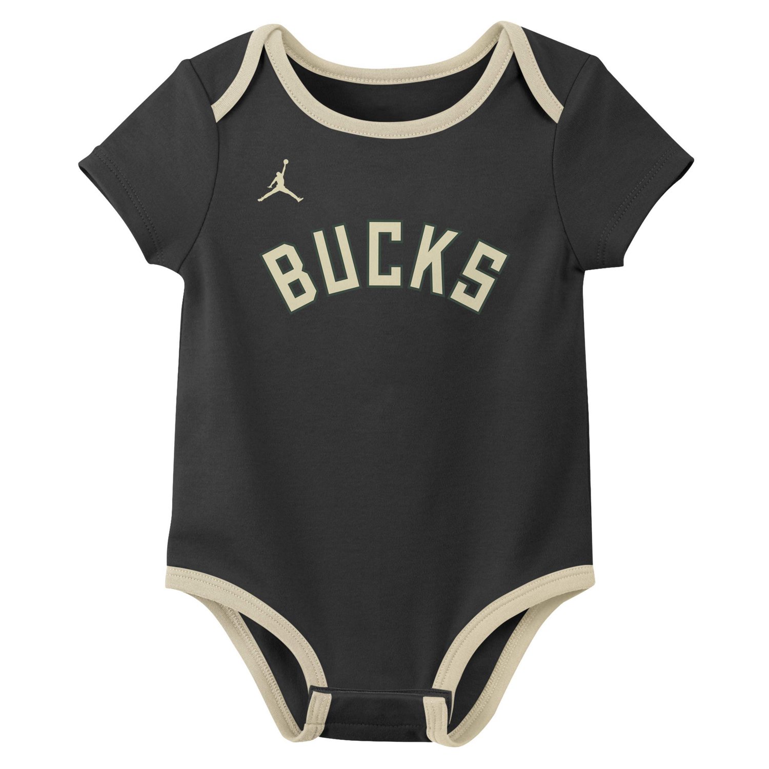 Newborn  Jordan Brand Milwaukee Bucks Statement Edition Three-Pack Bodysuit Set - view number 2