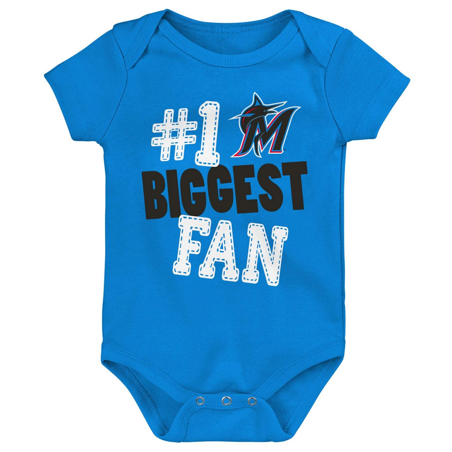 Newborn  Miami Marlins 3-Pack Fan Pennant Bodysuit Set