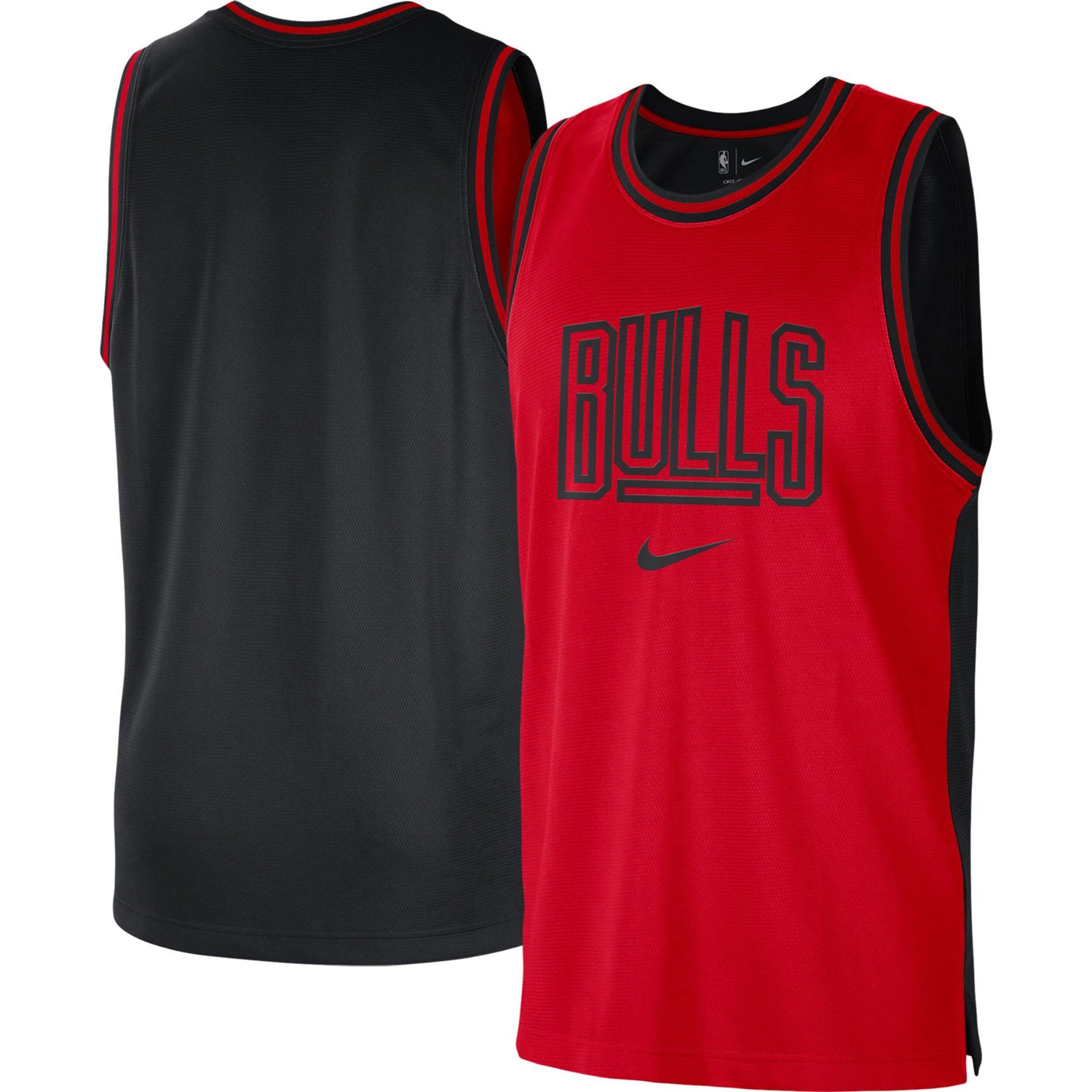 Nike /Black Chicago Bulls Courtside Versus Force Split DNA Performance Mesh Tank Top - view number 1