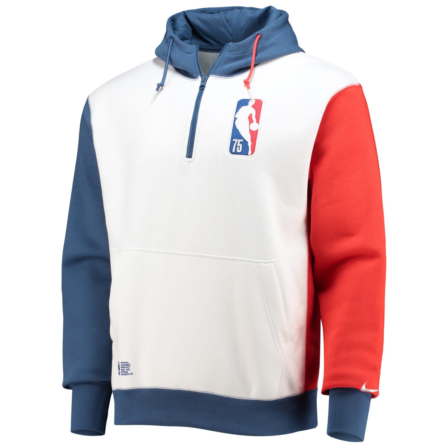 Nike /Blue NBA Team 31 75th Anniversary Courtside Fleece Half-Zip Hoodie                                                         - view number 2