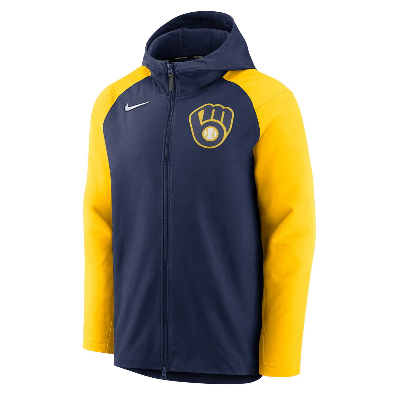 Nike /Gold Milwaukee Brewers Authentic Collection Performance Raglan Full-Zip Hoodie                                             - view number 2