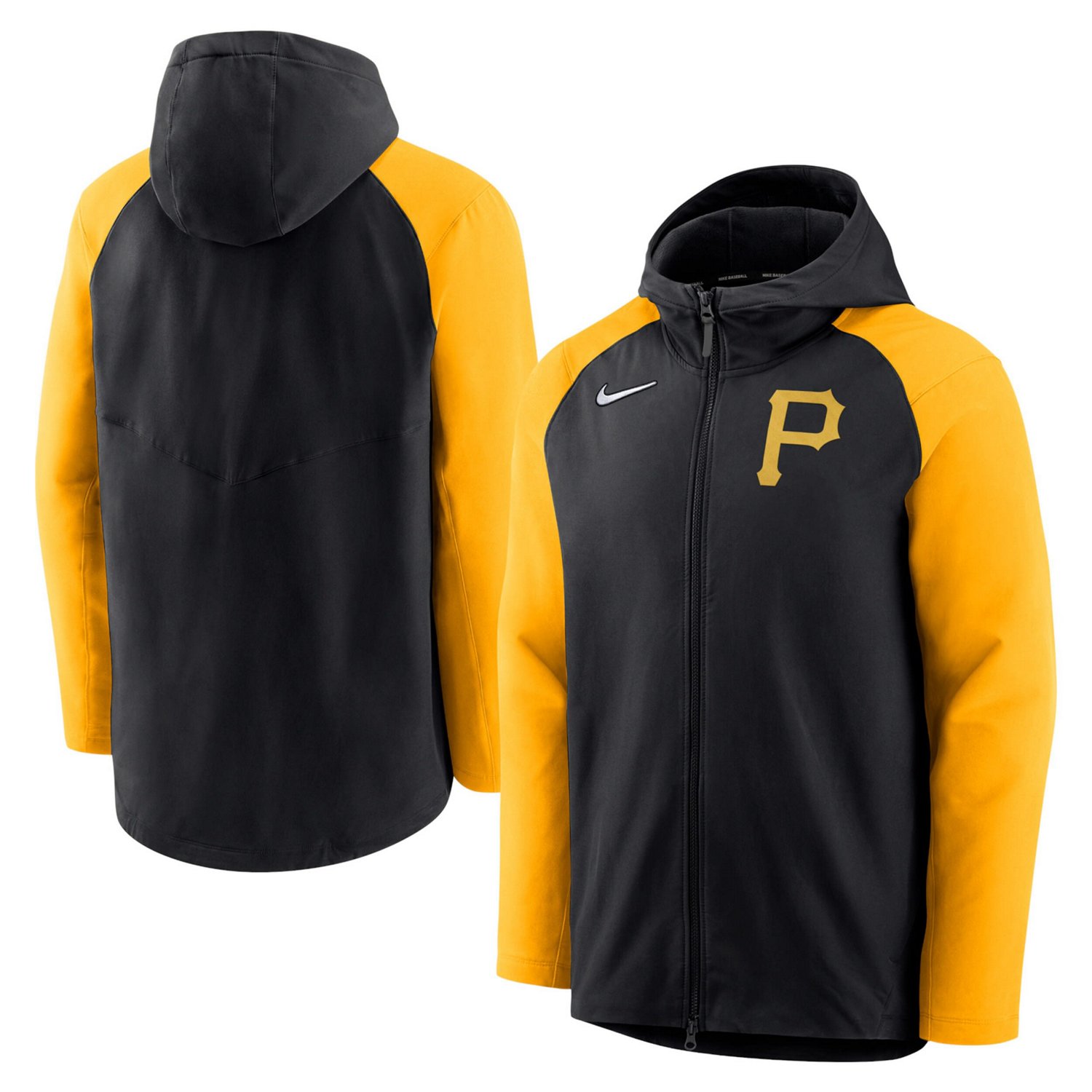 Nike /Gold Pittsburgh Pirates Authentic Collection Performance Raglan Full-Zip Hoodie
