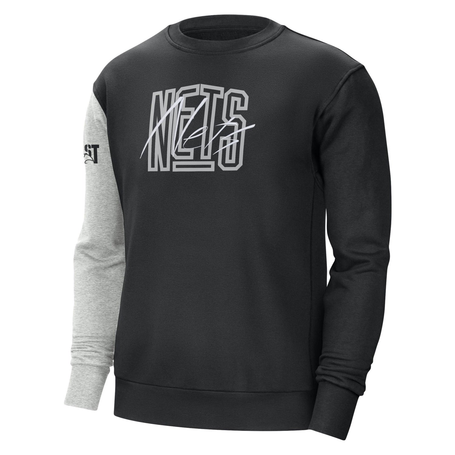 Nike /Heather Gray Brooklyn Nets Courtside Versus Force  Flight Pullover Sweatshirt                                              - view number 2