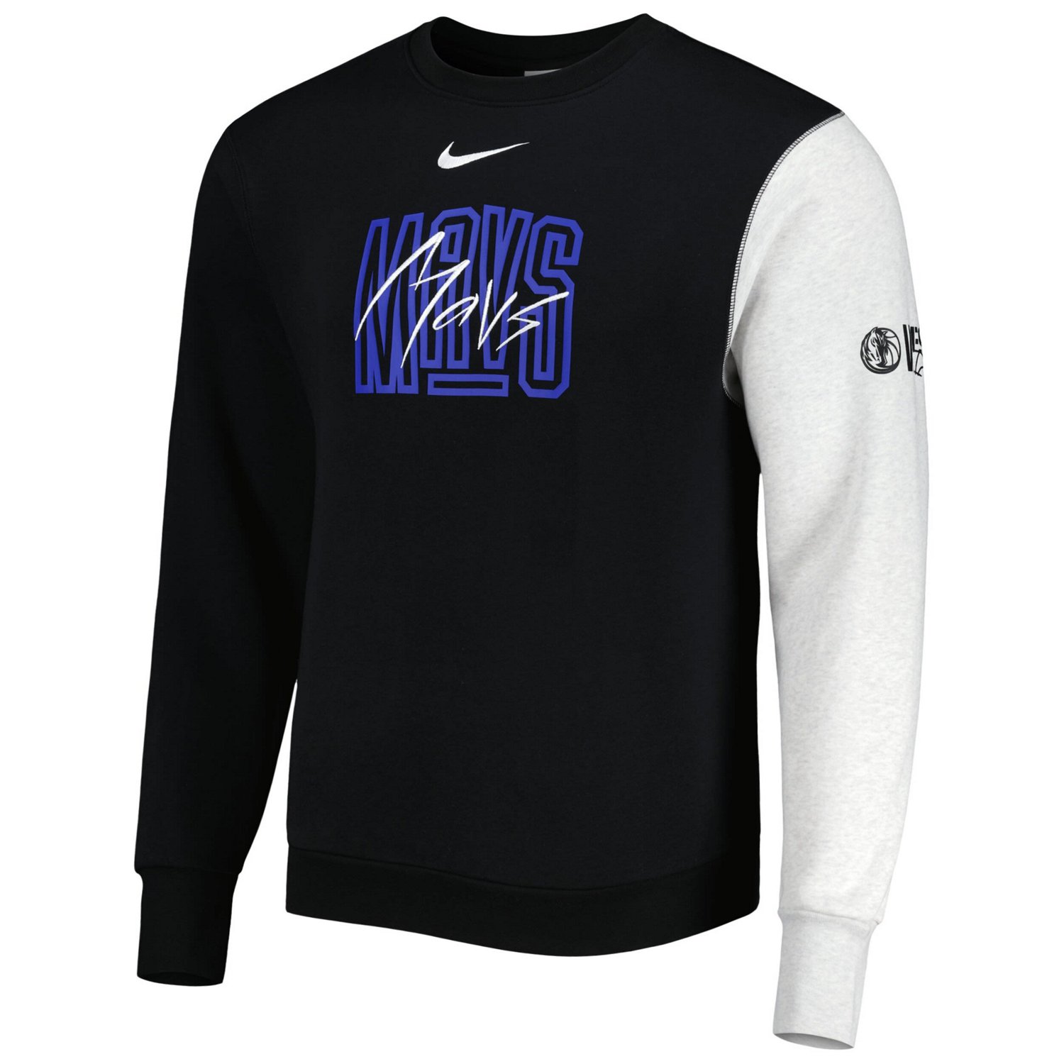 Nike /Heather Gray Dallas Mavericks Courtside Versus Force  Flight Pullover Sweatshirt - view number 2