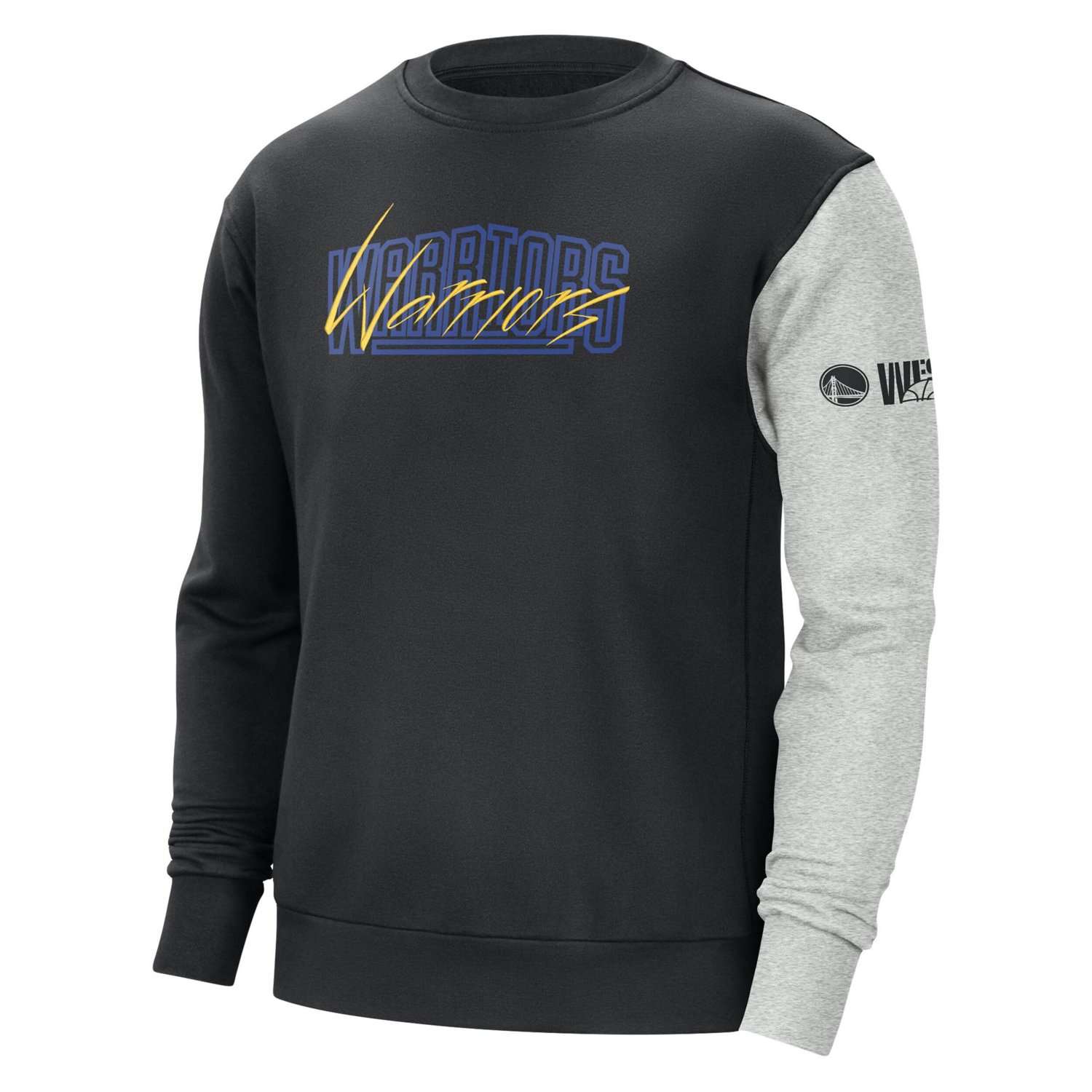 Nike /Heather Gray Golden State Warriors Courtside Versus Force  Flight Pullover Sweatshirt                                      - view number 2