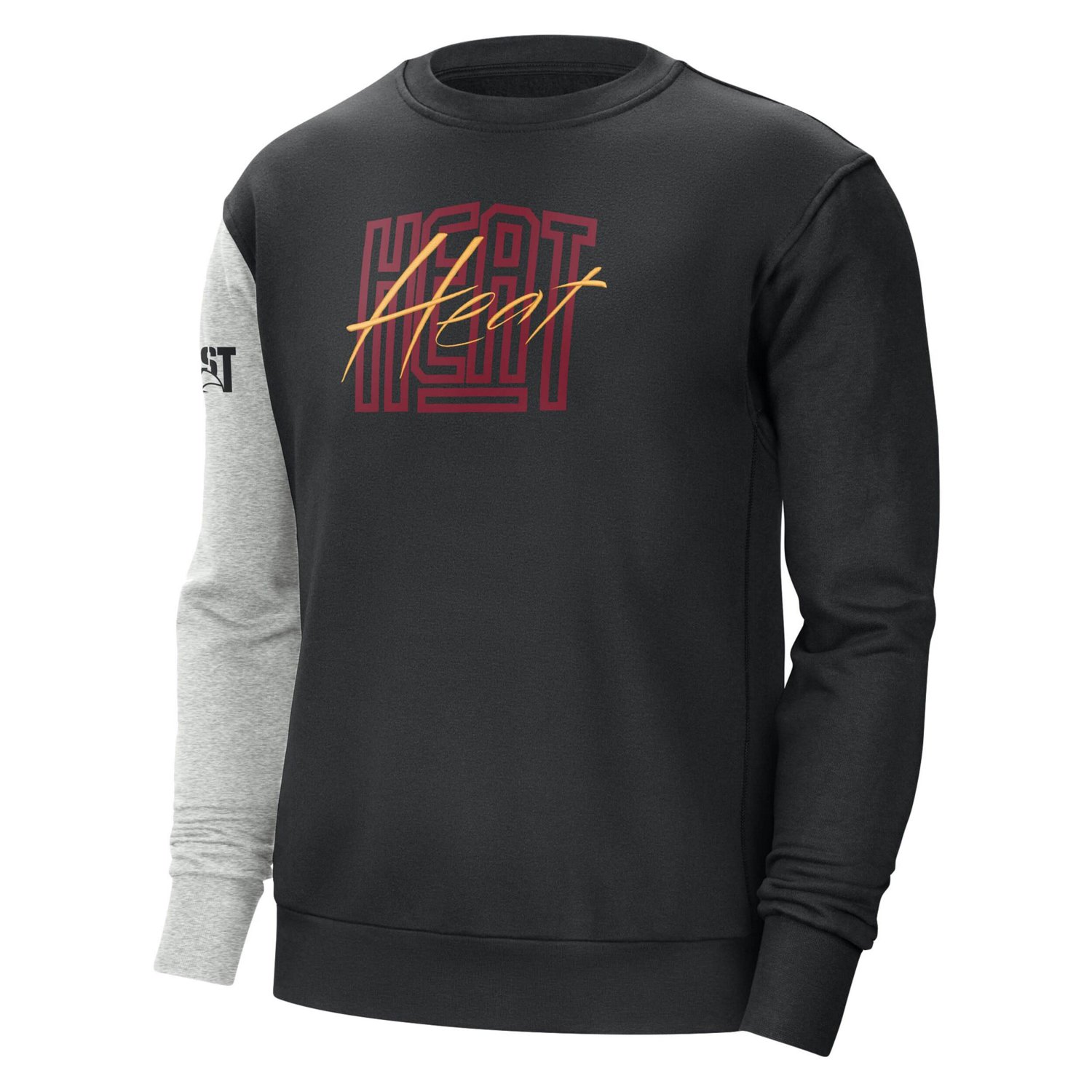 Nike /Heather Gray Miami Heat Courtside Versus Force  Flight Pullover Sweatshirt                                                 - view number 2
