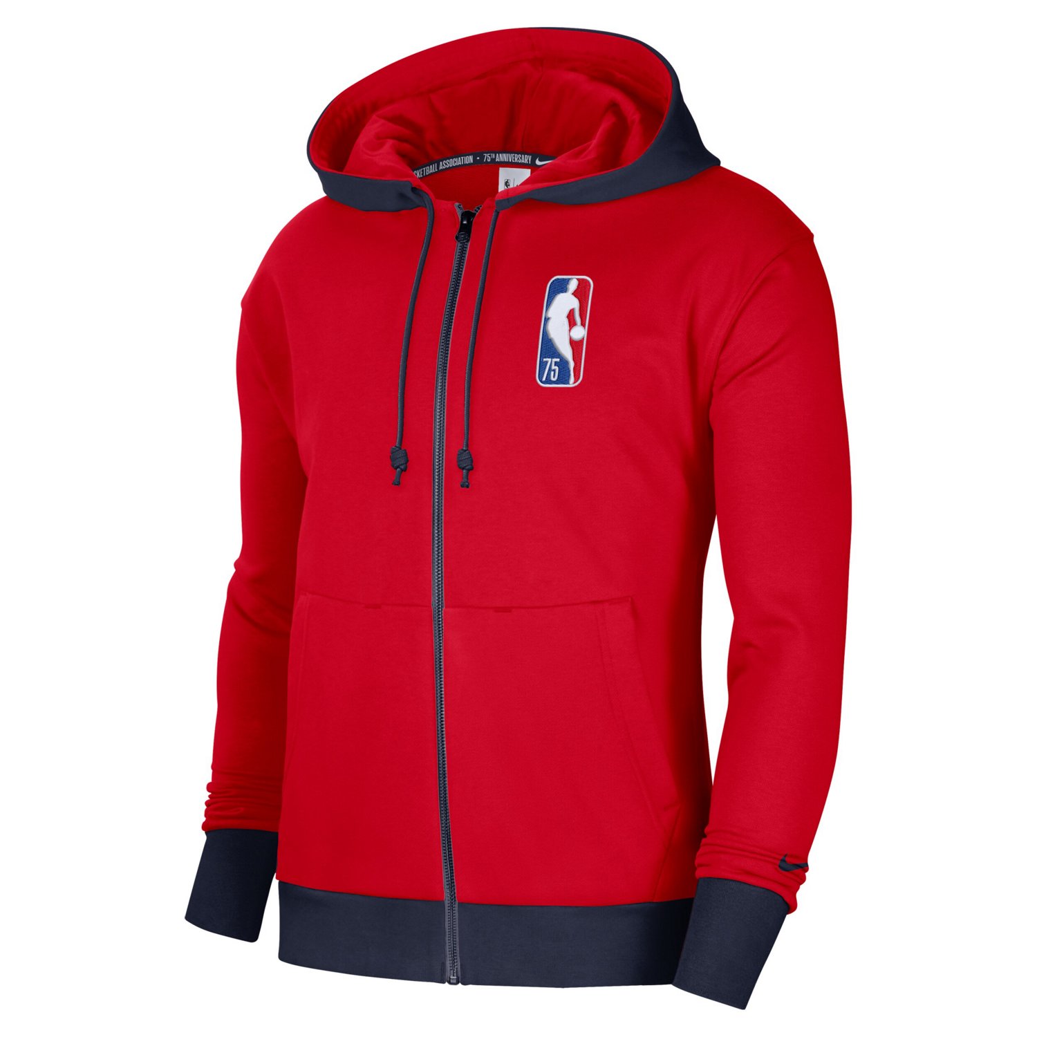 Nike /Navy Brooklyn Nets 2021/22 City Edition Courtside Heavyweight Fleece Full-Zip Hoodie                                       - view number 2