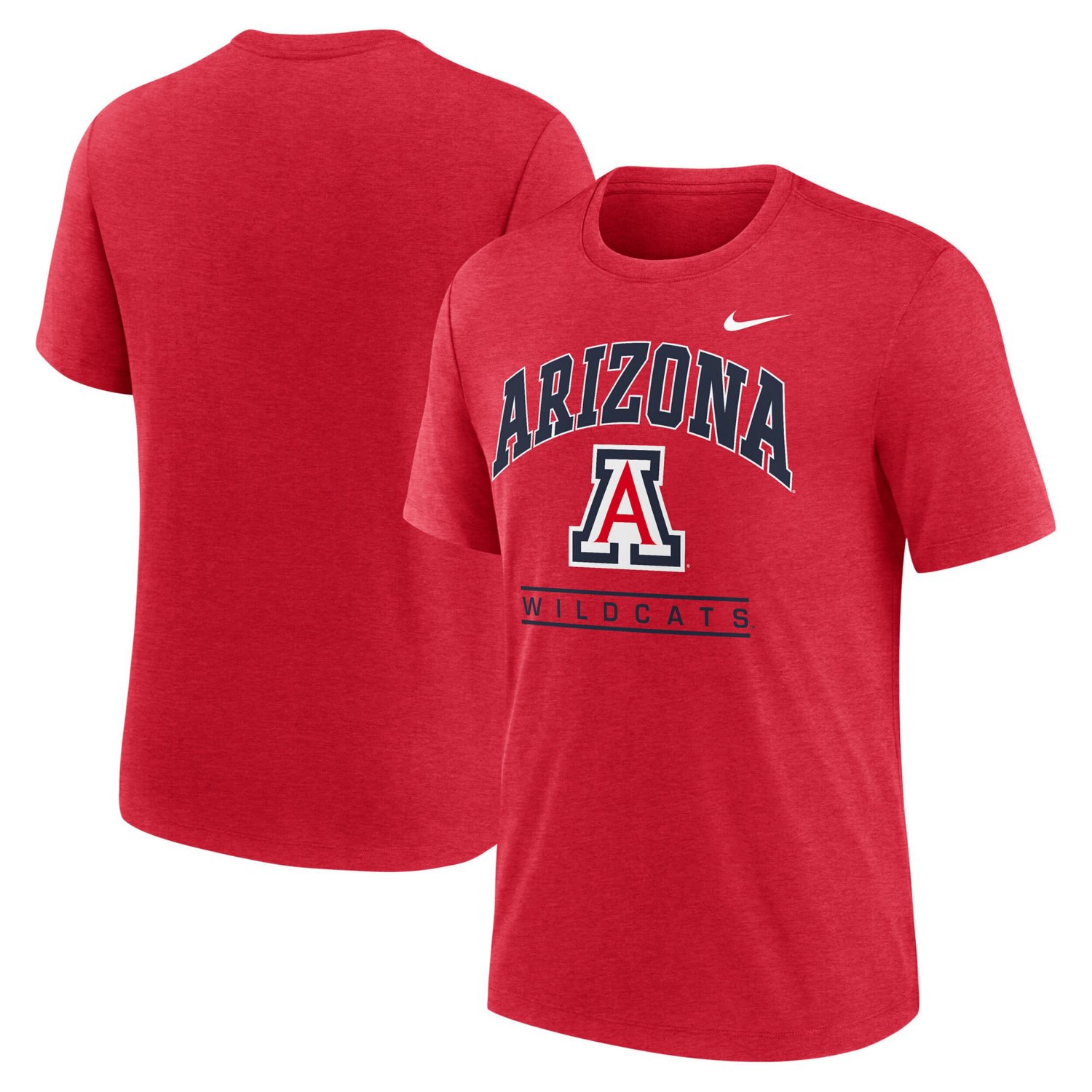 Nike Arizona Wildcats Arch Over Logo Tri-Blend T-Shirt                                                                           - view number 1