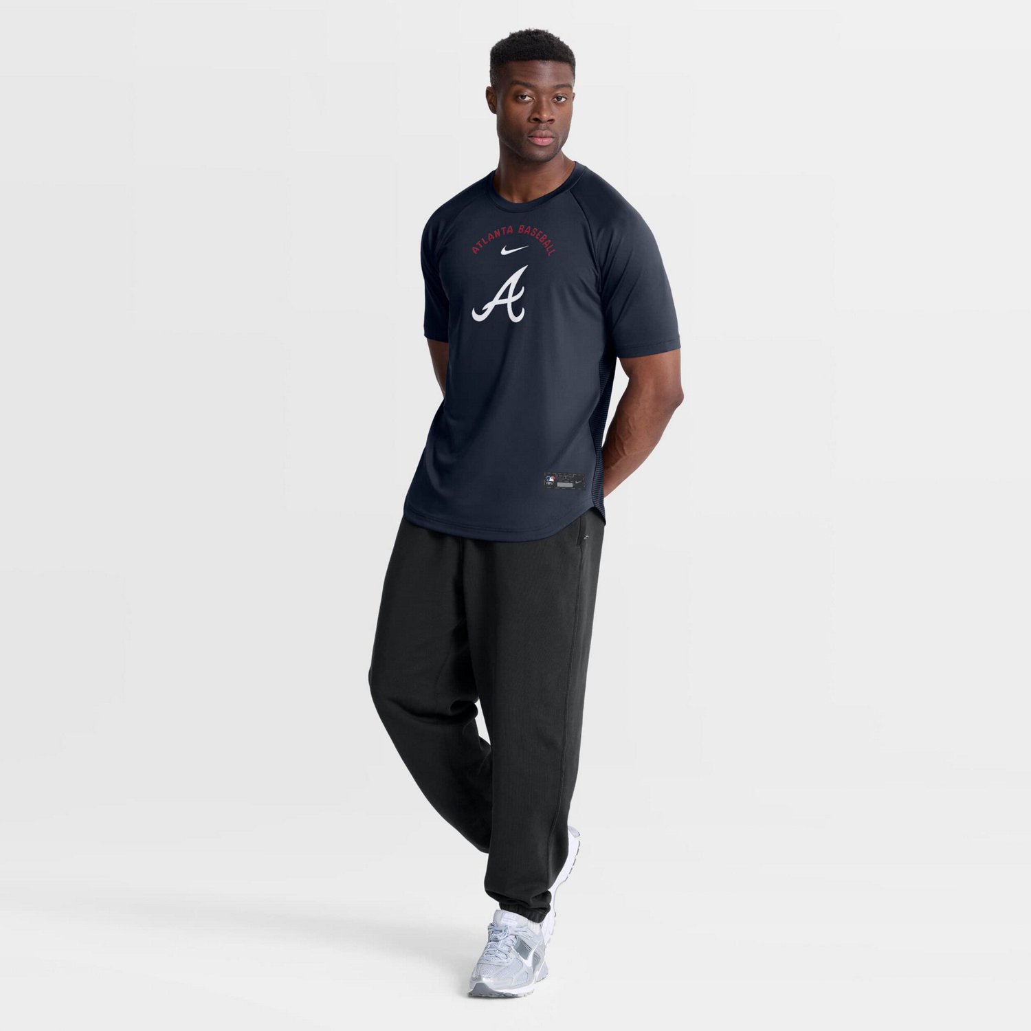 Nike Atlanta Braves Authentic Collection Batting Practice Pre-Game Raglan Dri-FIT Top