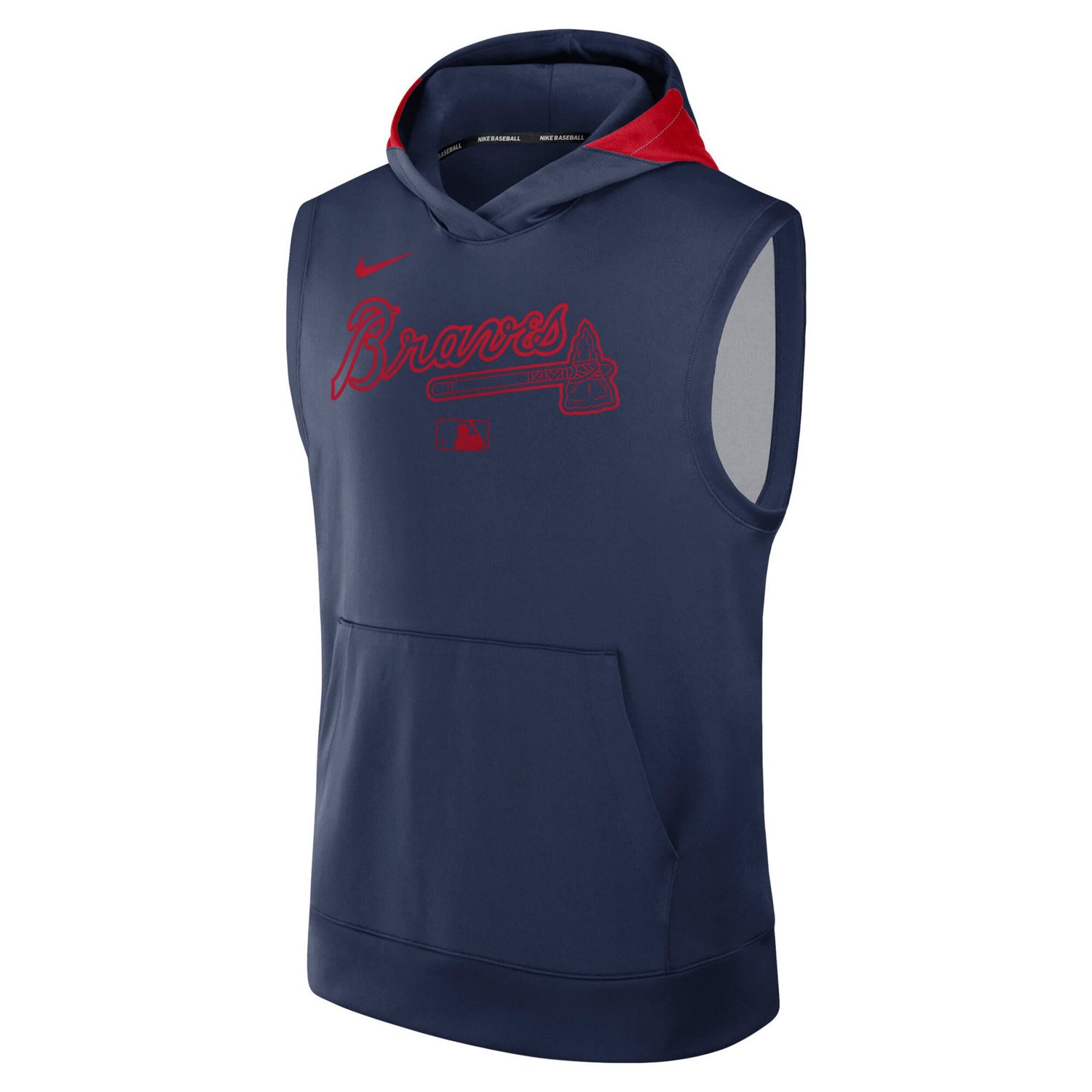 Nike Atlanta Braves Authentic Collection Performance Sleeveless Pullover Hoodie - view number 2