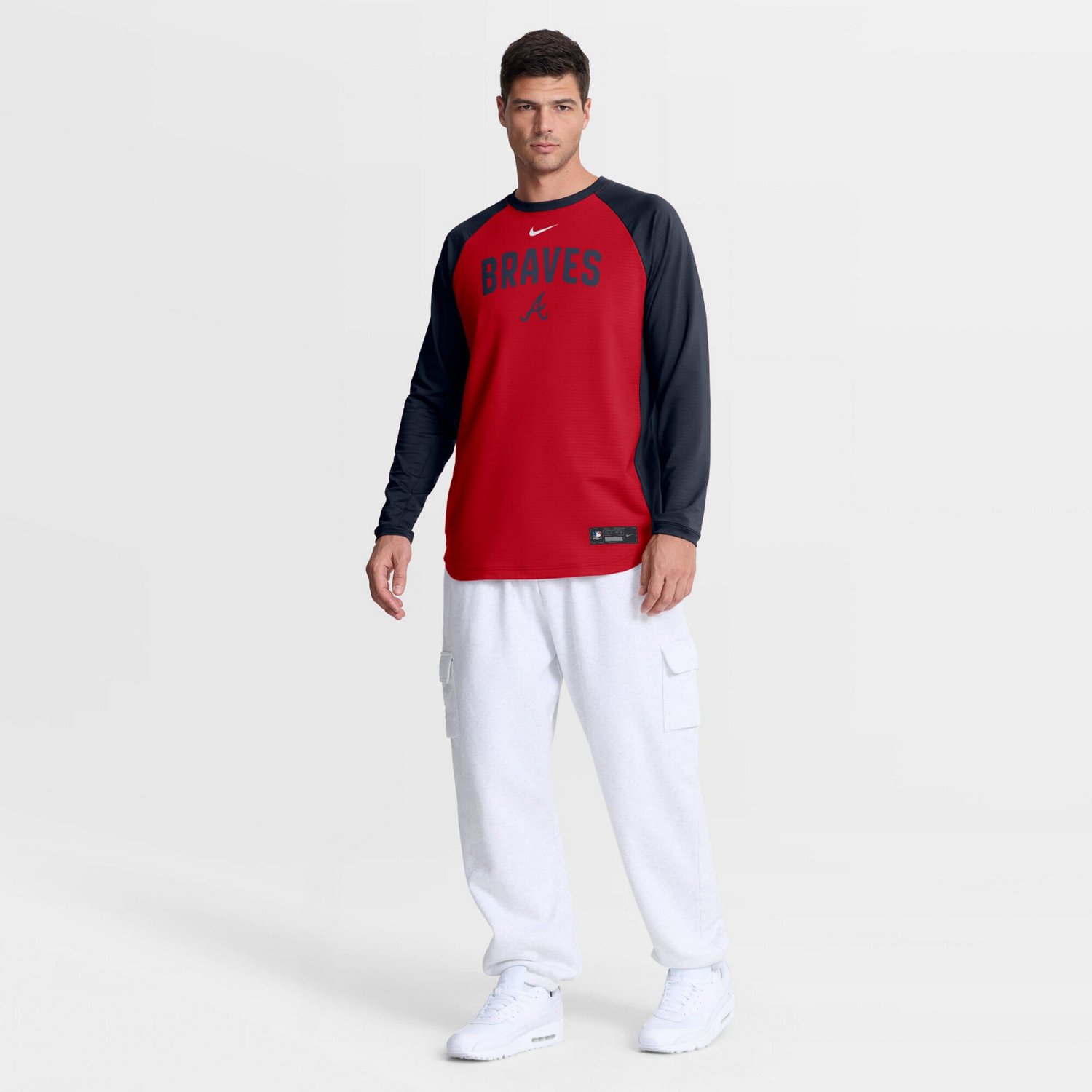 Nike Atlanta Braves Authentic Collection Raglan Dri-FIT Sweatshirt