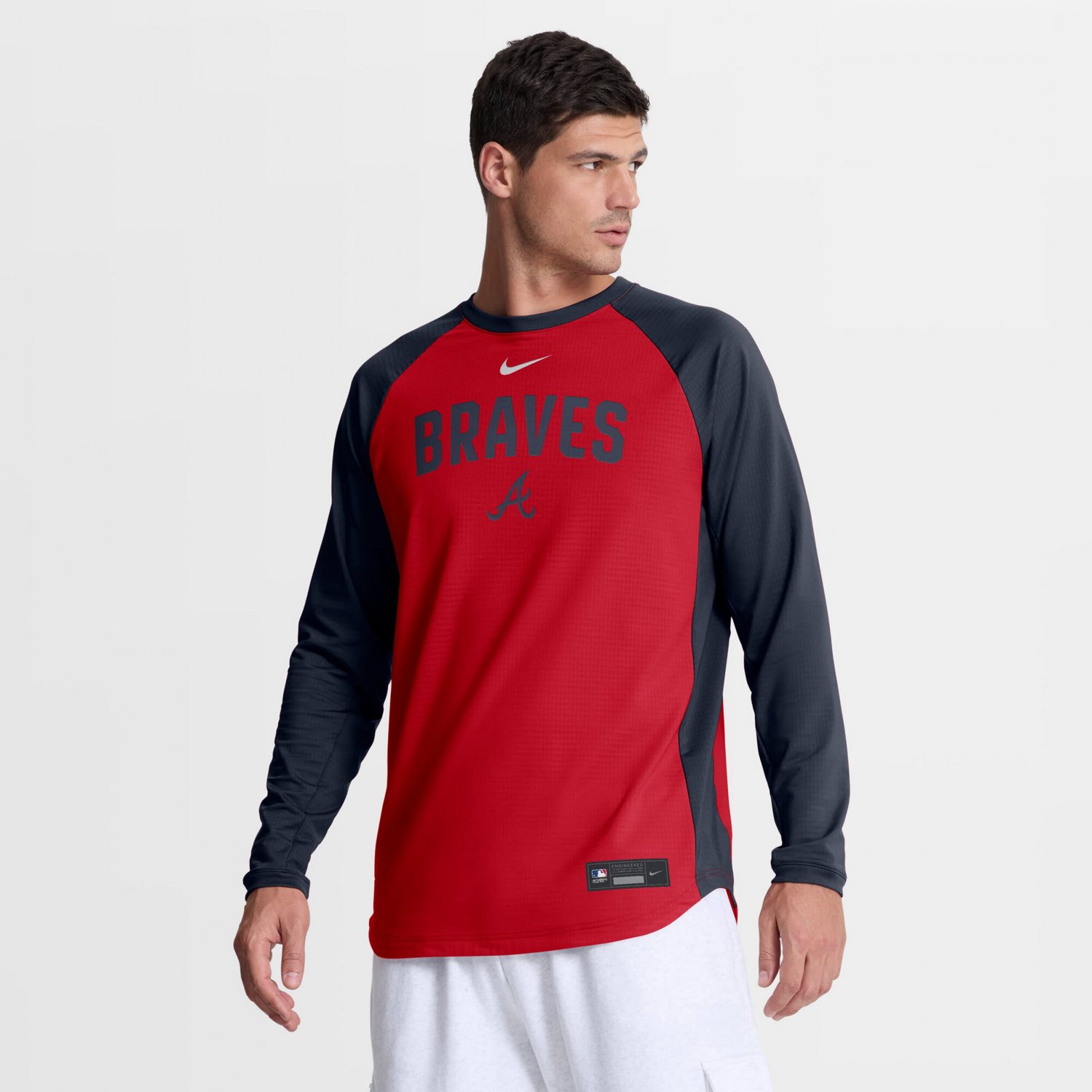 Nike Atlanta Braves Authentic Collection Raglan Dri-FIT Sweatshirt