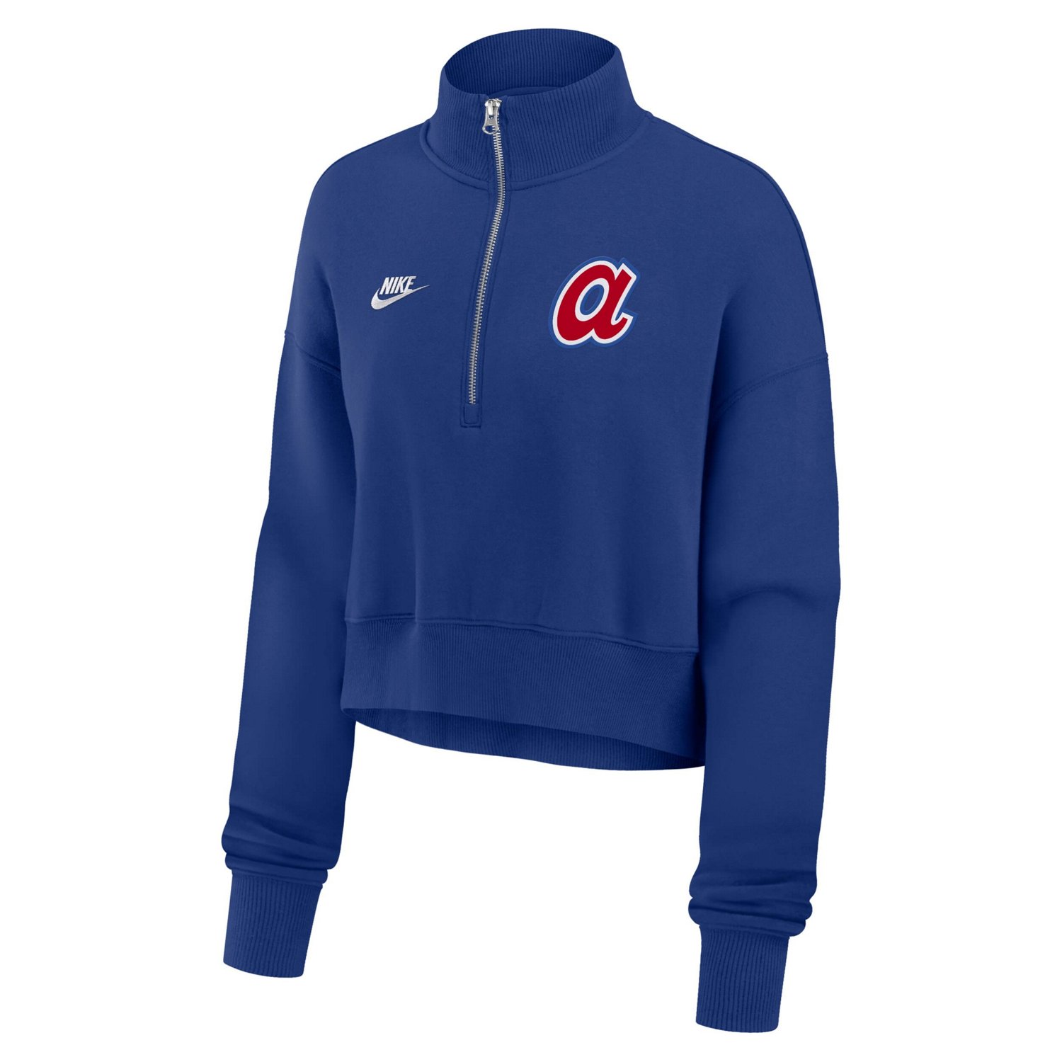 Nike Atlanta Braves Cooperstown Collection Phoenix Fleece Half-Zip Sweatshirt - view number 2