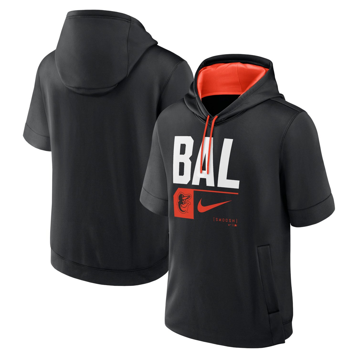 Nike Baltimore Orioles Tri Code Lockup Short Sleeve Pullover Hoodie