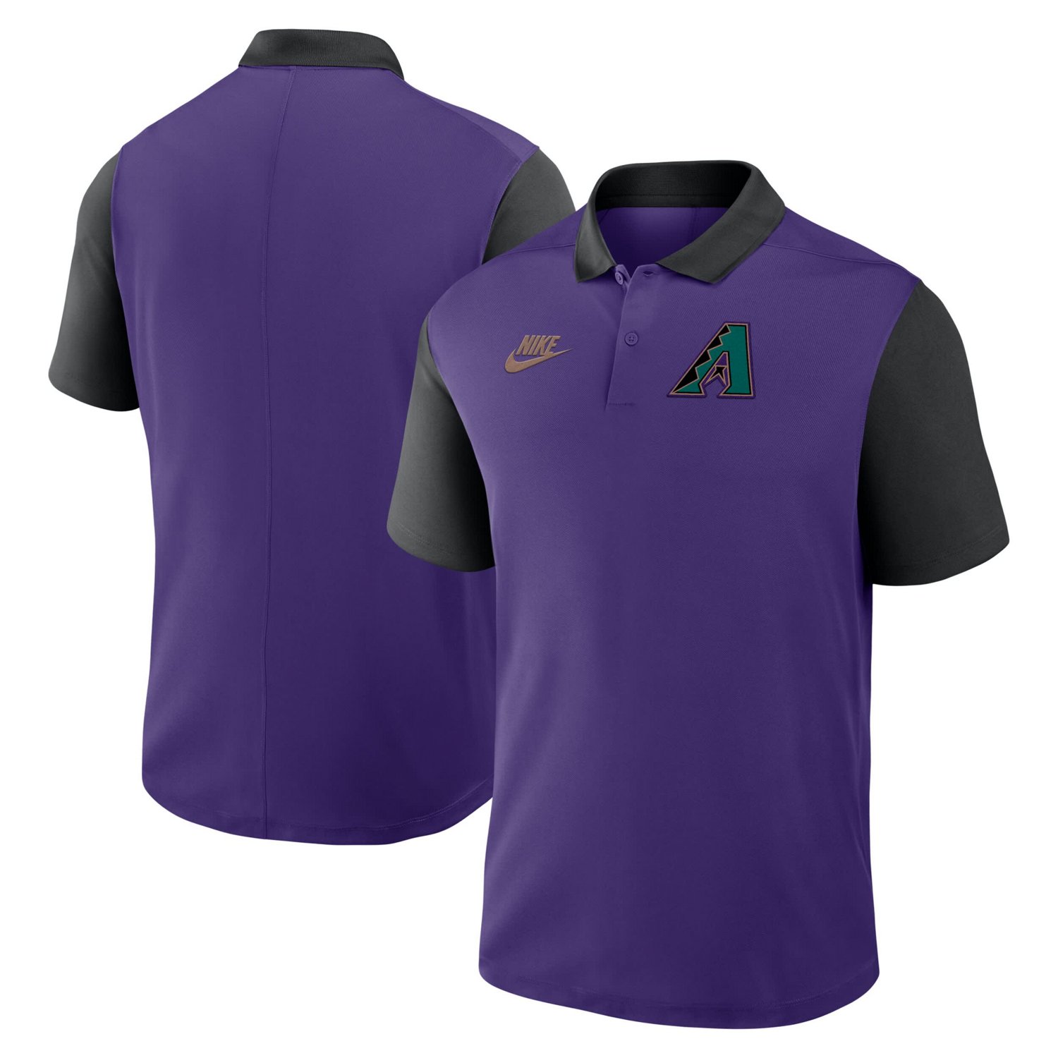 Nike Black Arizona Diamondbacks Cooperstown Collection Color-Block Victory Performance Polo