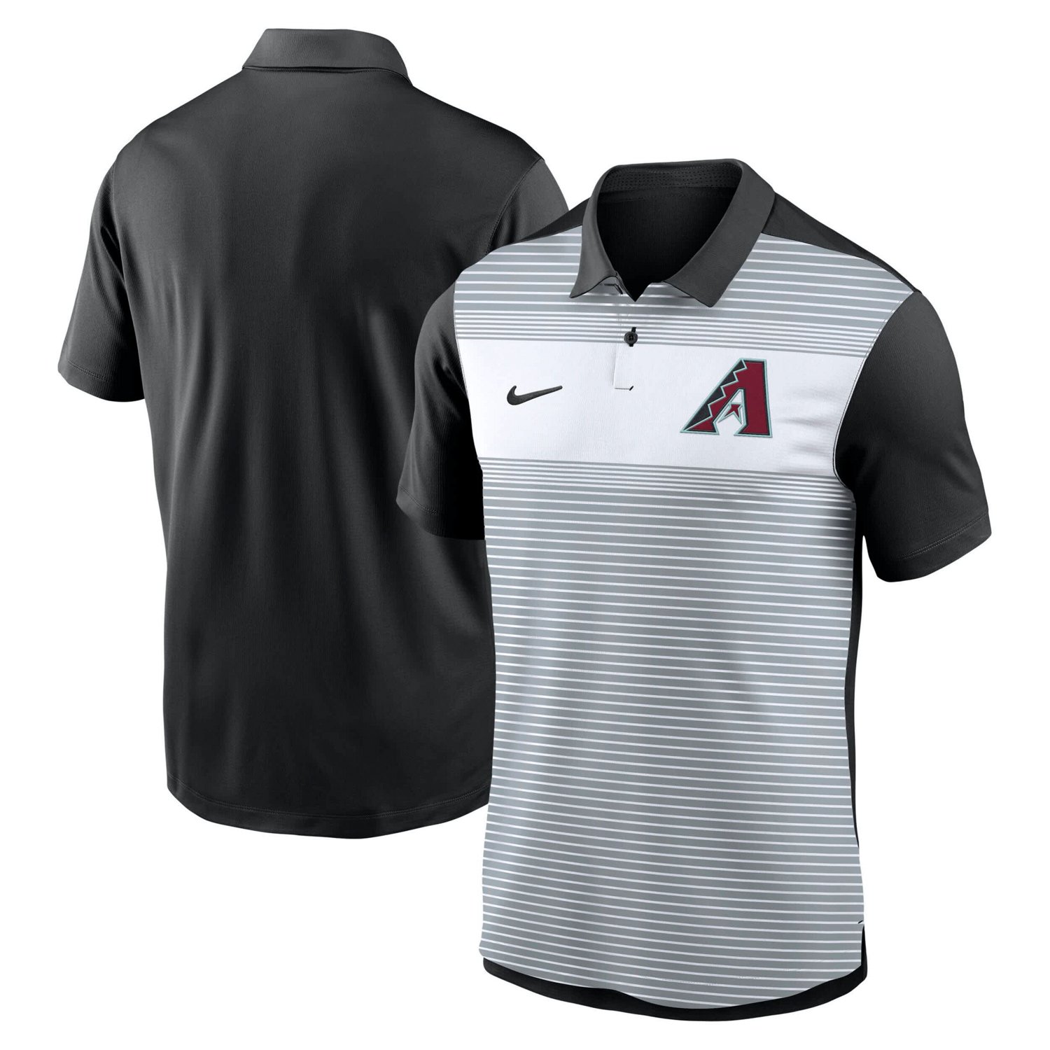 Nike Black Arizona Diamondbacks Vapor Striped Performance Polo