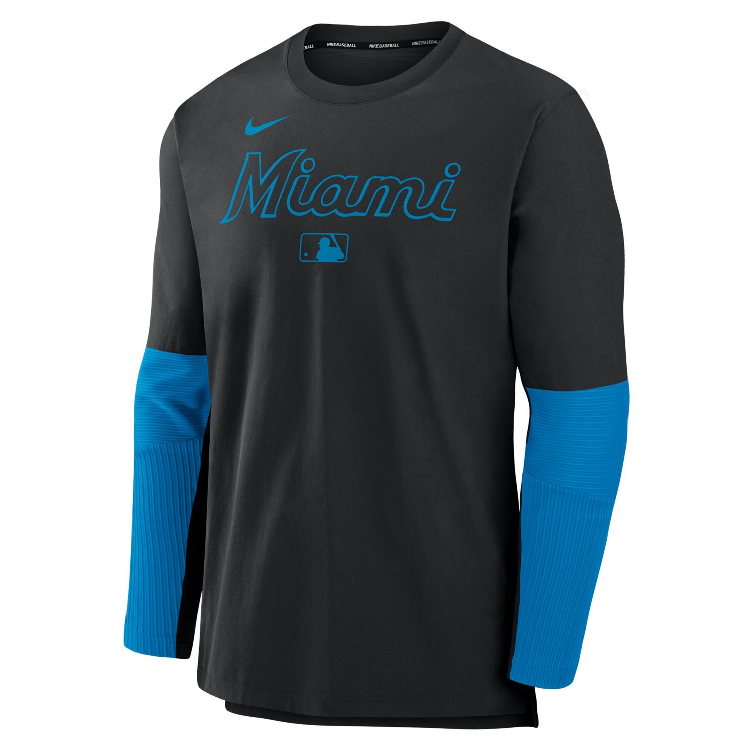 Nike Blue Miami Marlins Authentic Collection Player Dri-FIT Lightweight Pullover - view number 2