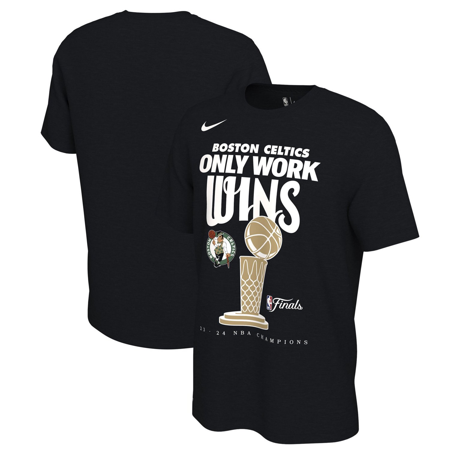 Nike Boston Celtics 2024 NBA Finals Champions Celebration Trophy T-Shirt