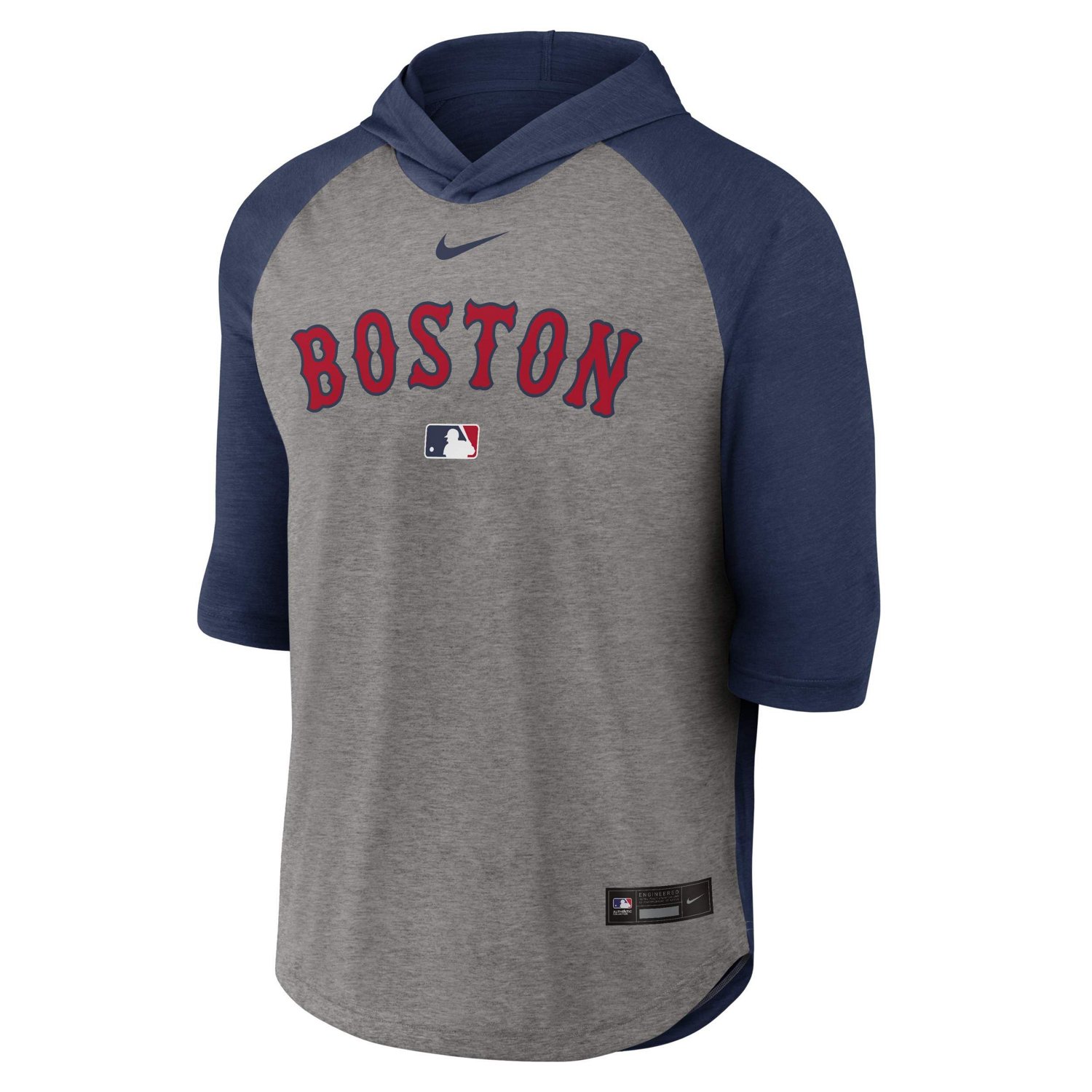 Nike Boston Red Sox Authentic Collection Flux Dri-FIT Raglan 3 4-Sleeve Hooded T-Shirt - view number 4