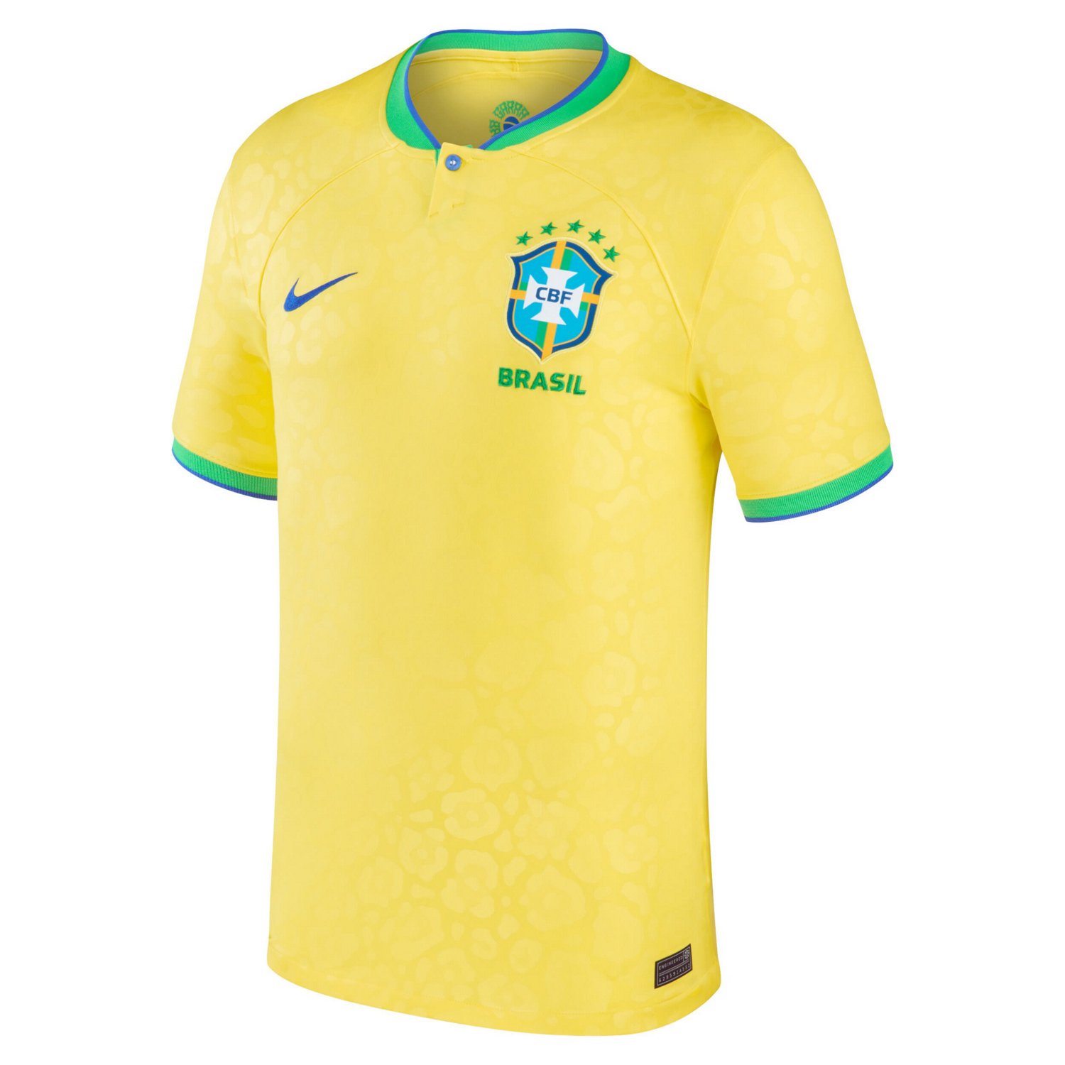 Nike Brazil National Team 2022/23 Home Breathe Stadium Replica Blank Jersey - view number 2