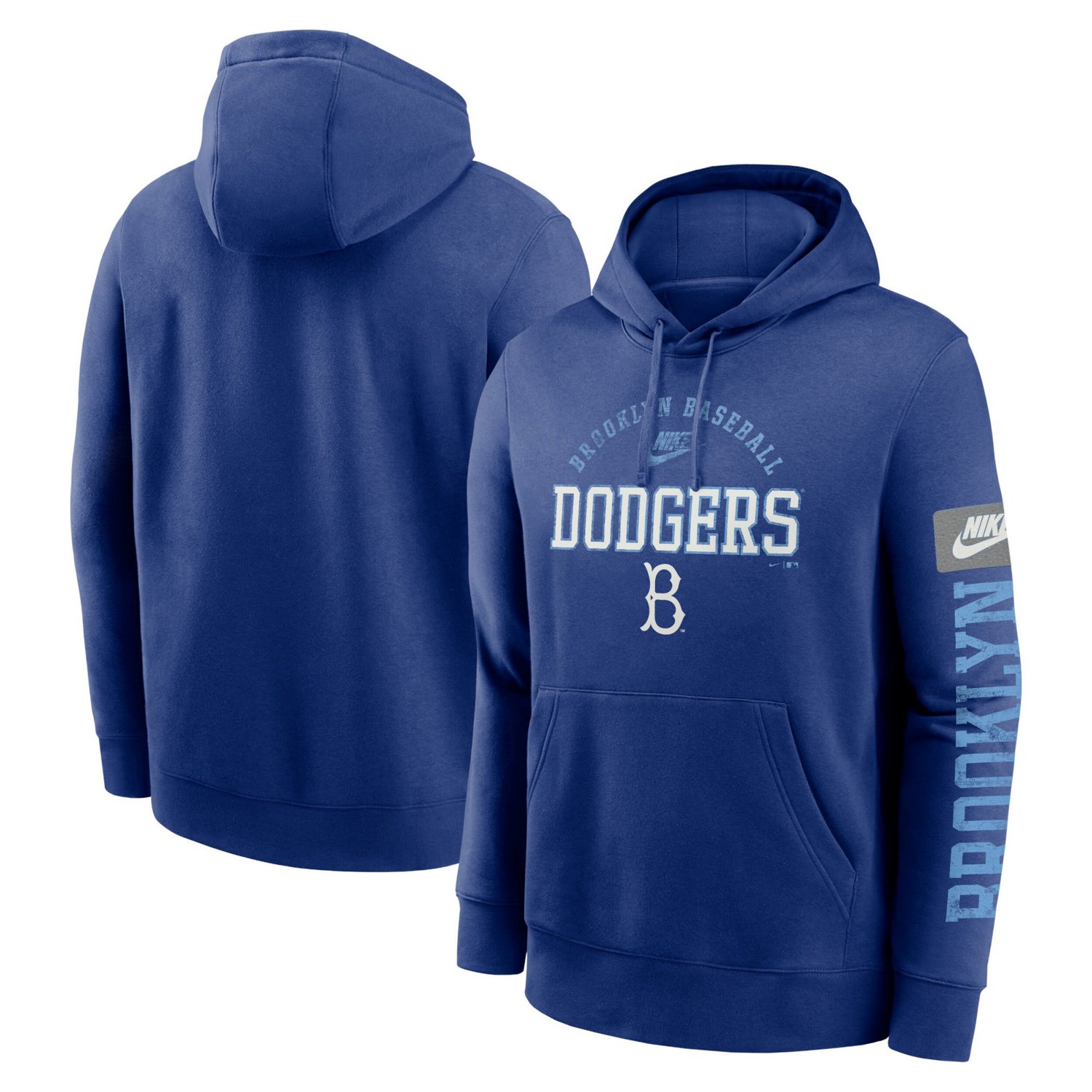 Nike Brooklyn Dodgers Cooperstown Collection Splitter Club Fleece Pullover Hoodie - view number 1