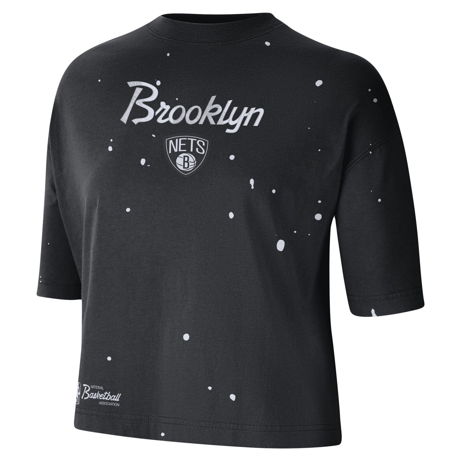 Nike Brooklyn Nets Courtside Splatter Cropped T-Shirt                                                                            - view number 2