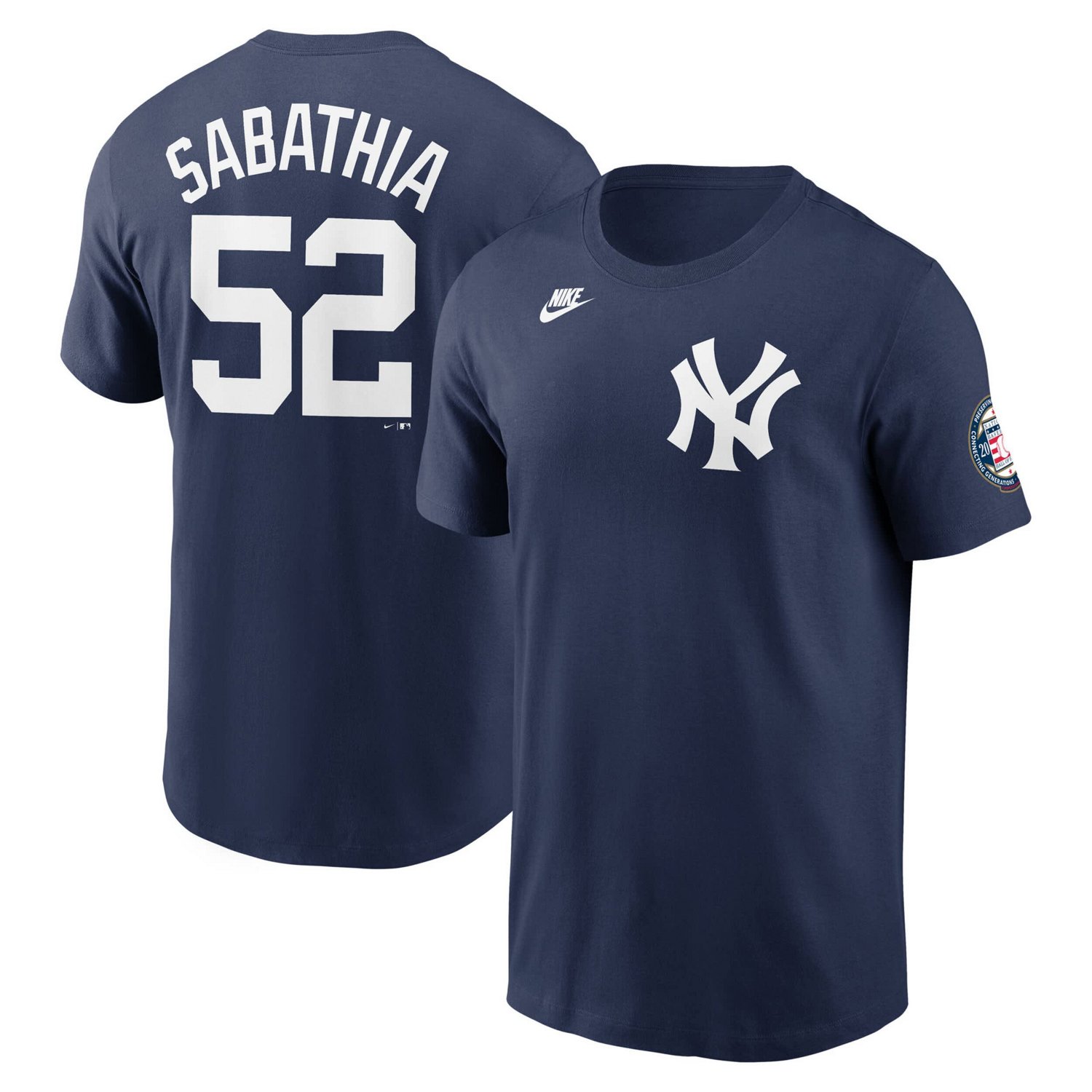 Nike CC Sabathia New York Yankees 2025 Baseball Hall of Fame Retired Name  Number T-Shirt - view number 1