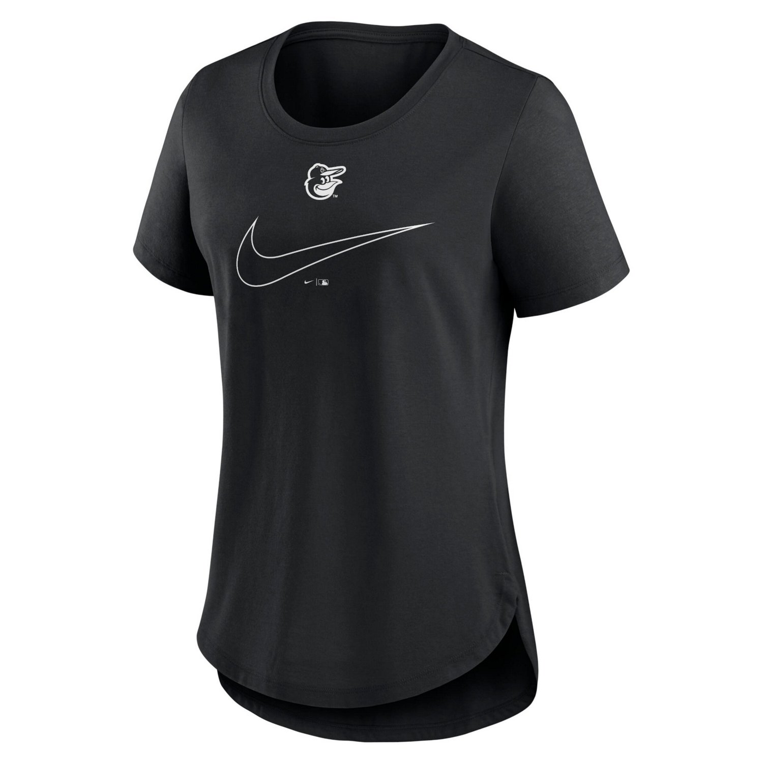 Nike Charcoal Baltimore Orioles Big Swoosh Tri-Blend Scoop Neck T-Shirt                                                          - view number 2