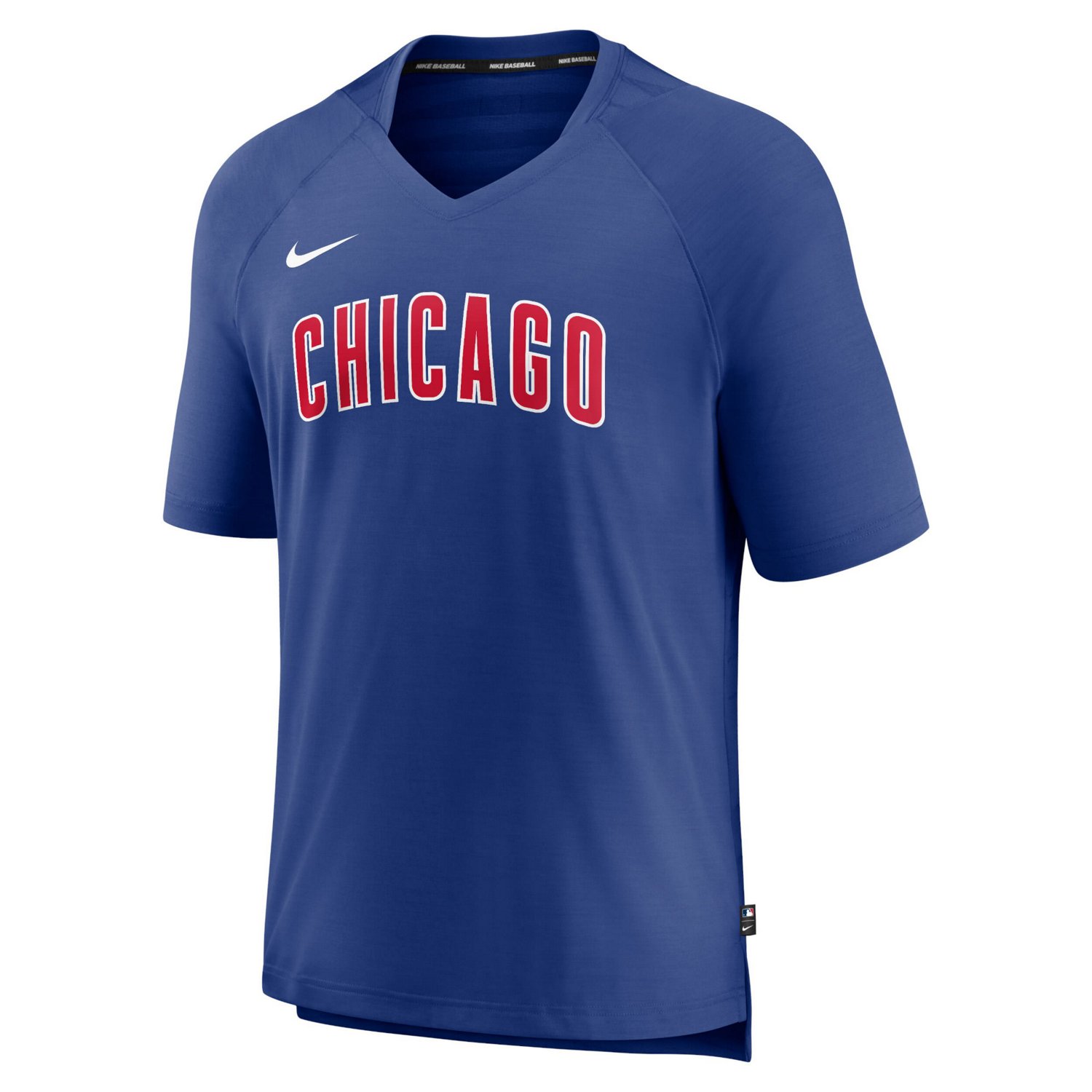 Nike Chicago Cubs Authentic Collection Pregame Raglan Performance V-Neck T-Shirt - view number 2