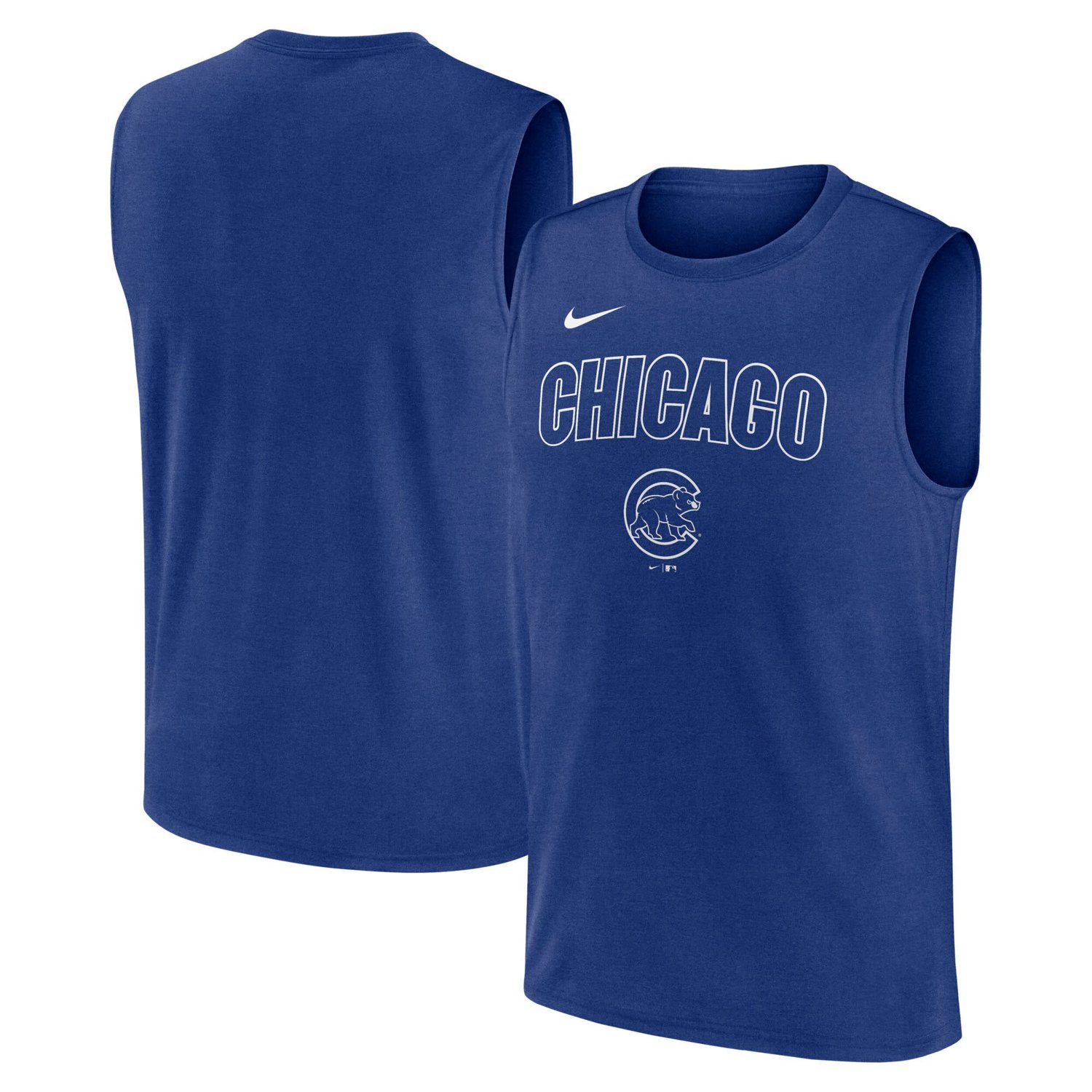 Nike Chicago Cubs Knockout Performance Muscle Tank Top - view number 1