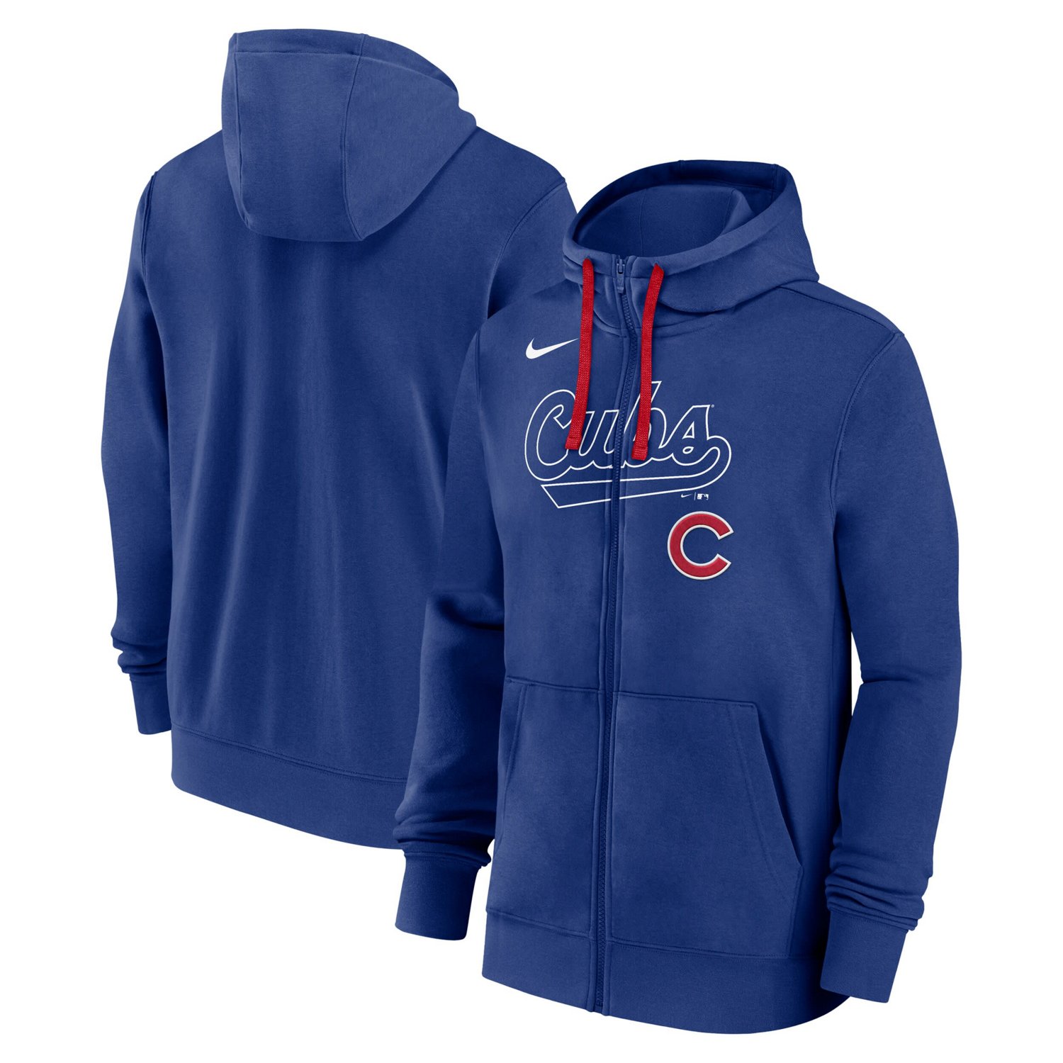 Nike Chicago Cubs Knockout Script Full-Zip Hoodie