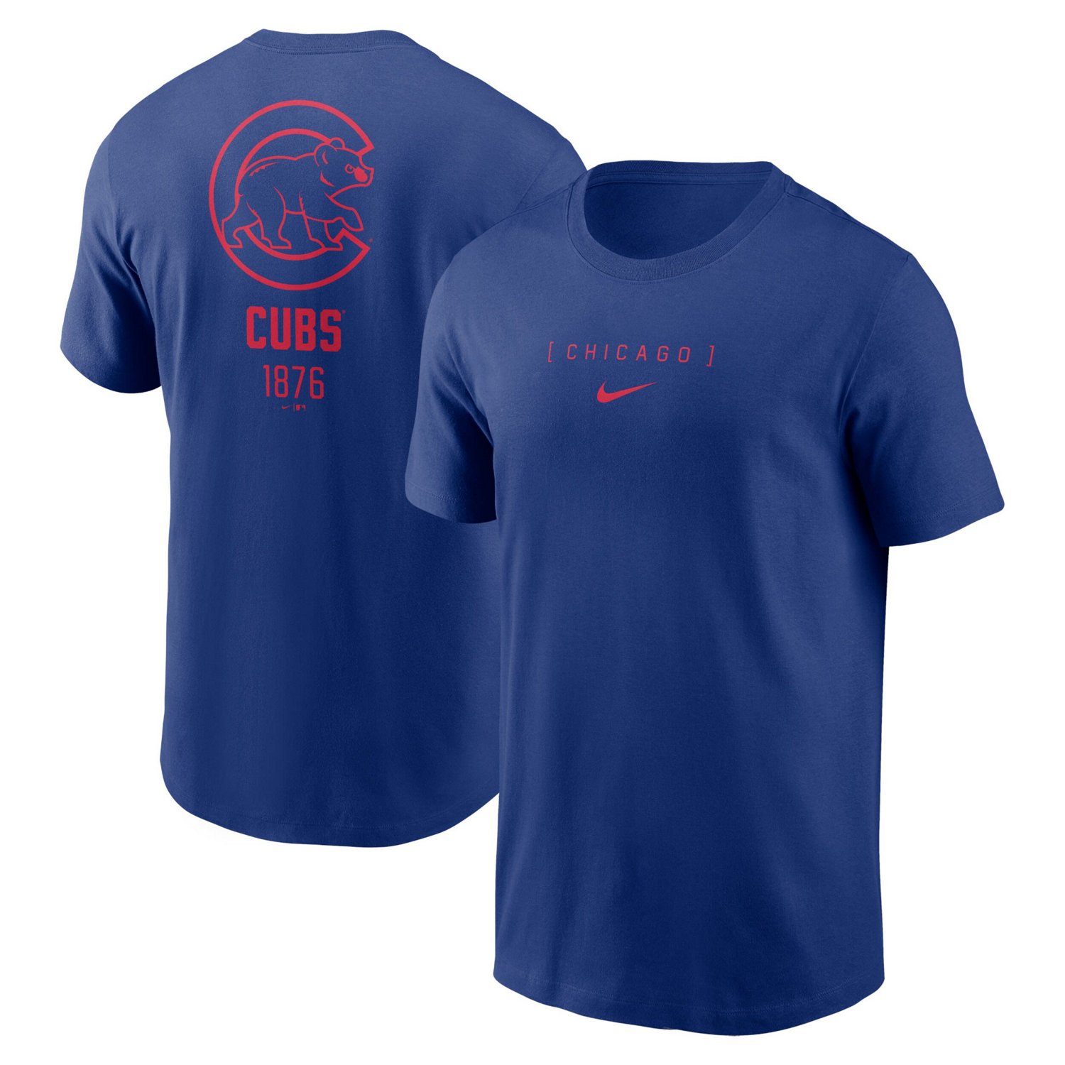 Nike Chicago Cubs Large Logo Back Stack T-Shirt