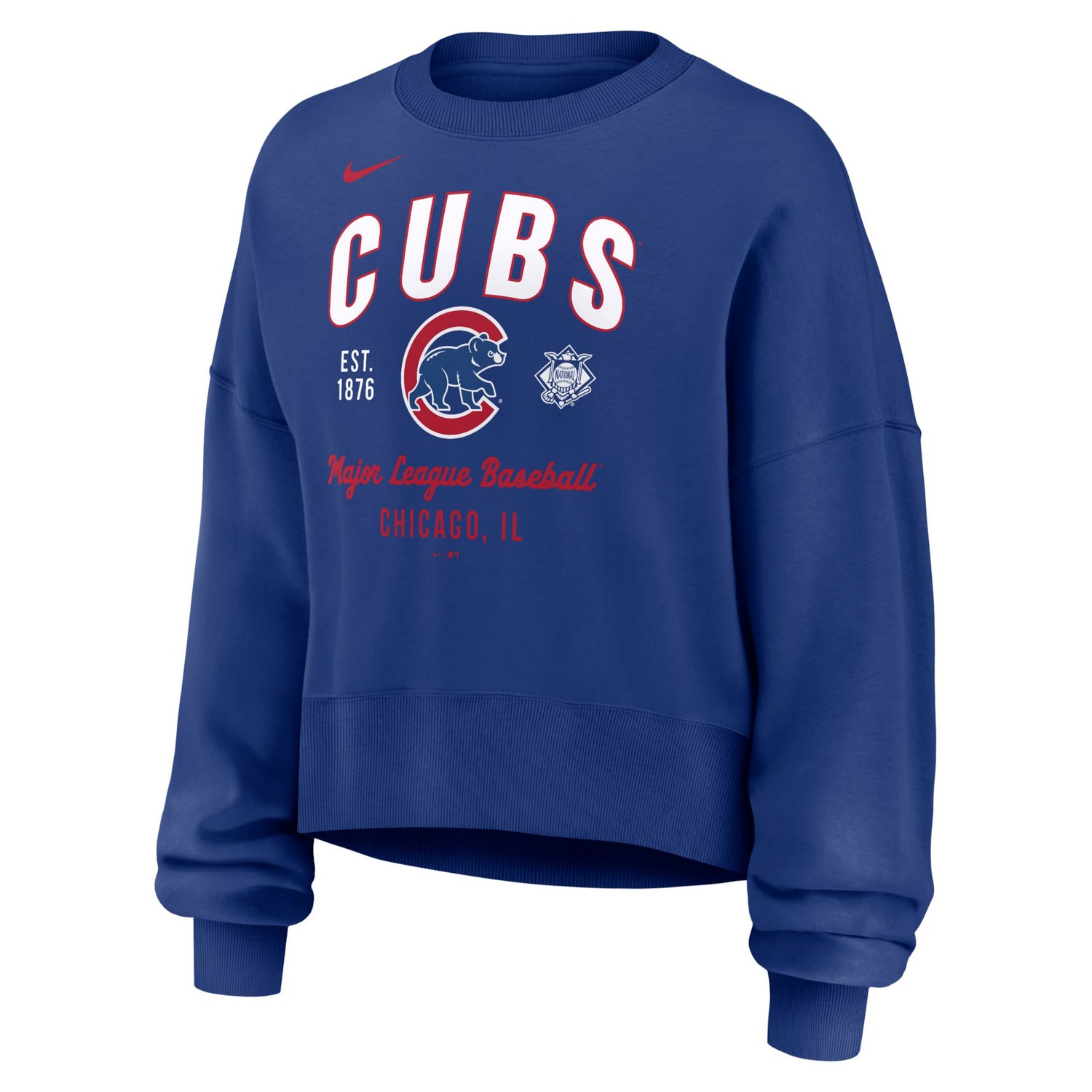 Nike Chicago Cubs Oversized High Hip Pullover Sweatshirt                                                                         - view number 2
