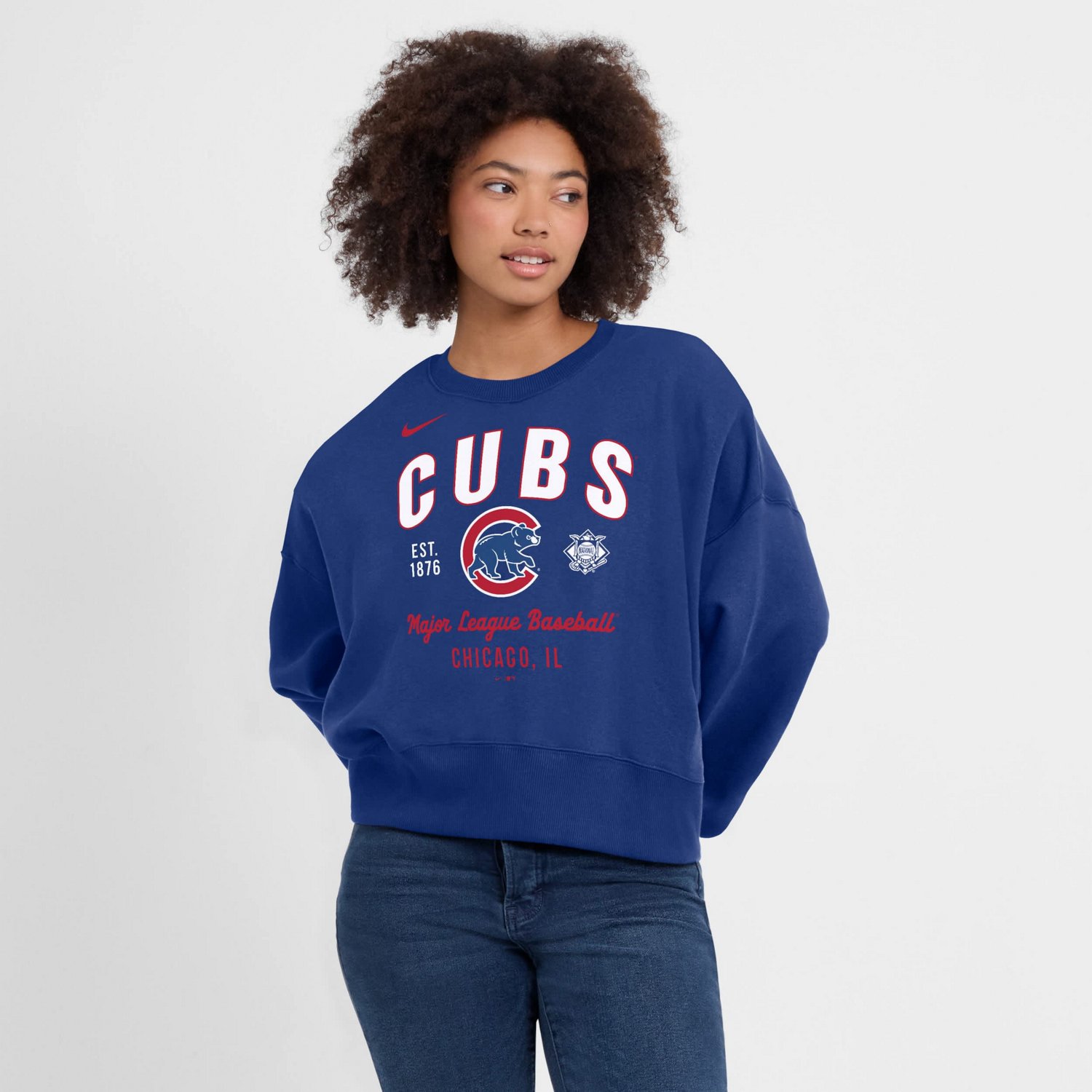 Nike Chicago Cubs Oversized High Hip Pullover Sweatshirt                                                                         - view number 4